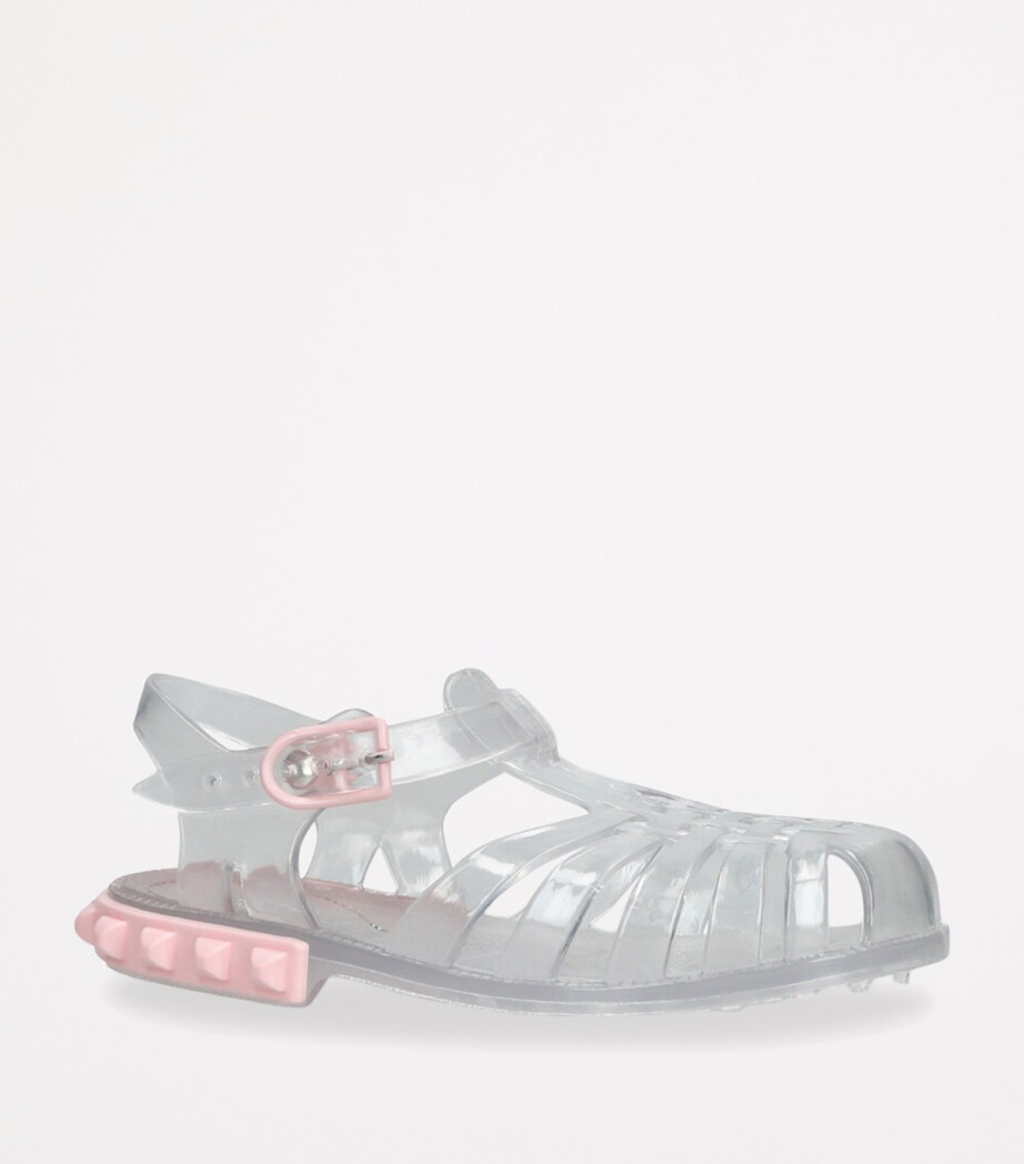 Carmen Sol Jelly Tommy Slides Grey/other Image 3