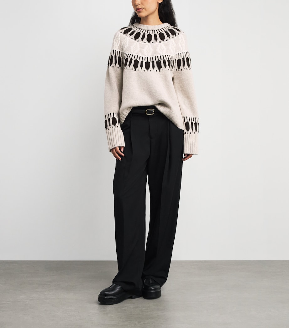 Cashmere Fair Isle Jackson Sweater IVORY/CHAI Image 2