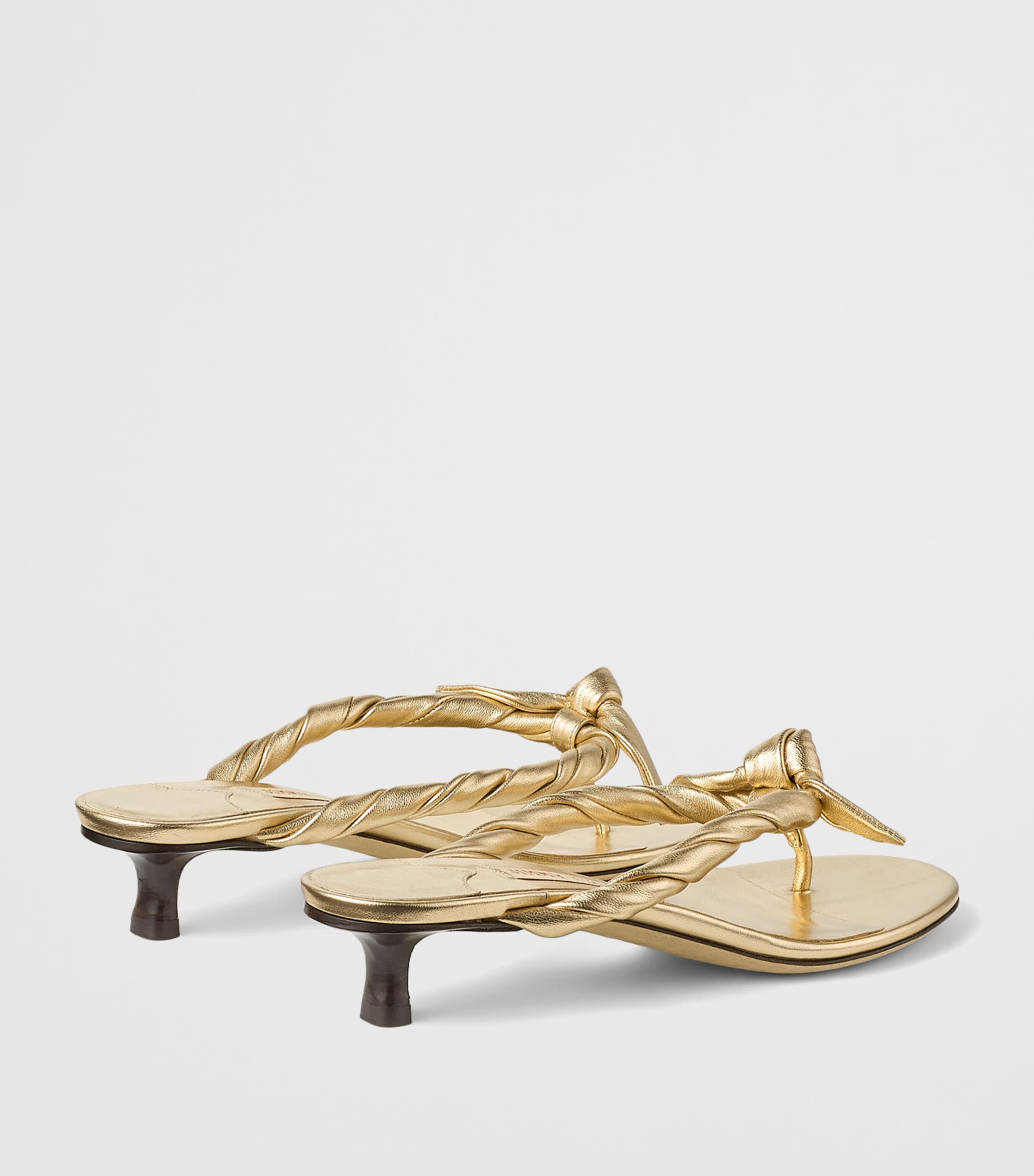 Jimmy Choo Liss 35 Leather Mules Gold/gold Image 3