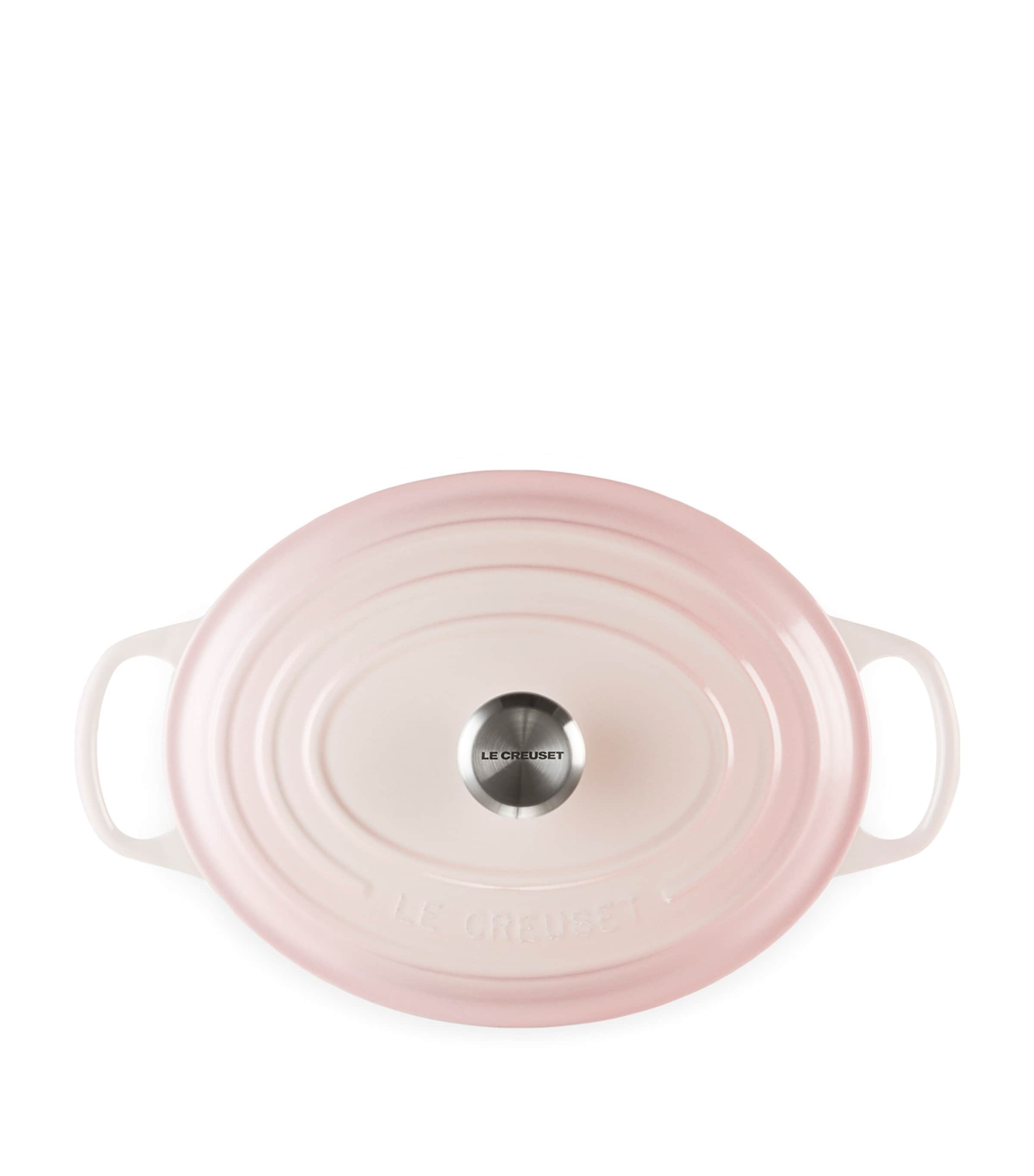 Cast Iron Oval Casserole Dish (29cm) SHELL PINK Image 3