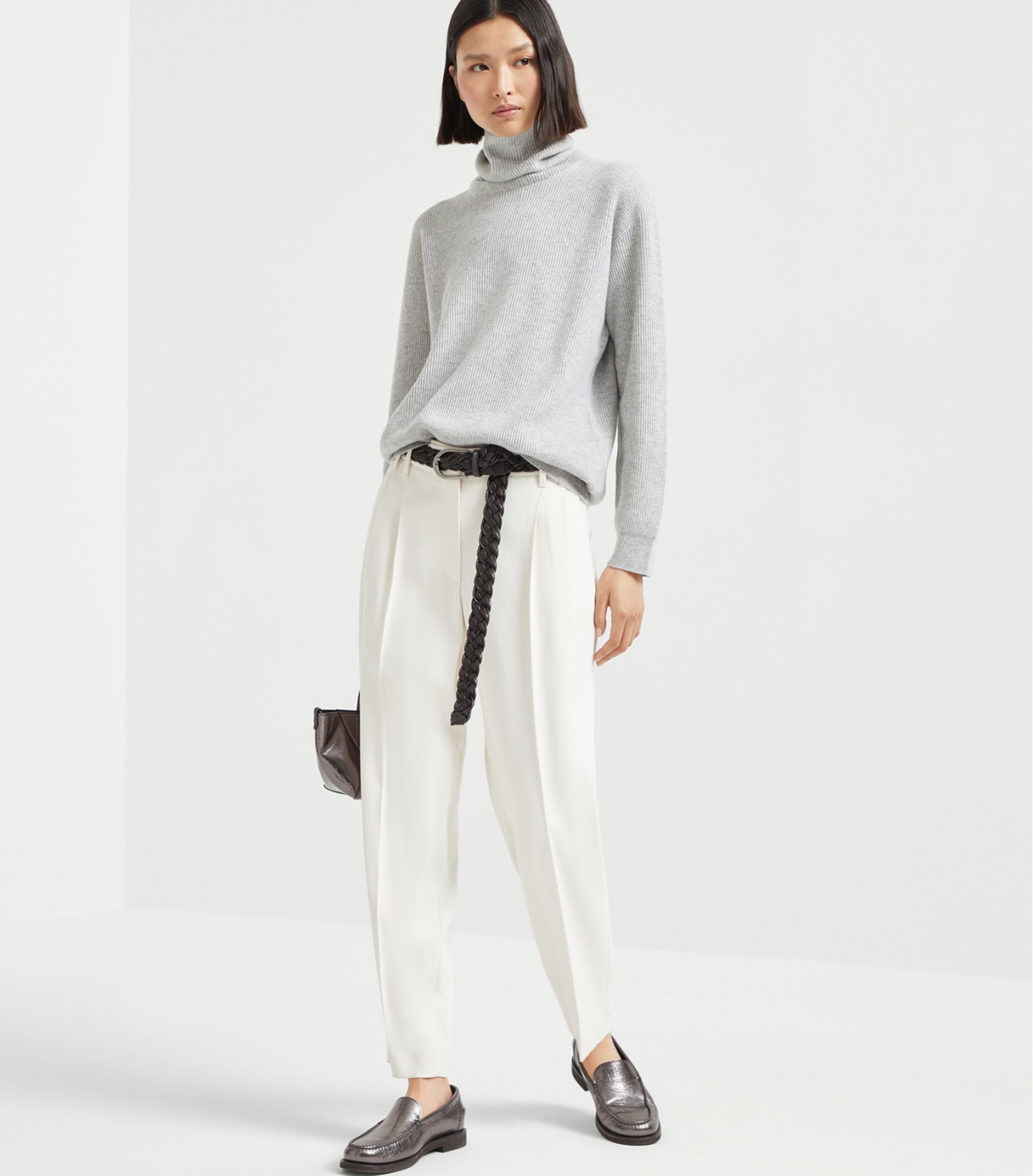 Brunello Cucinelli Womens Cashmere High-Neck Sweater Image 4
