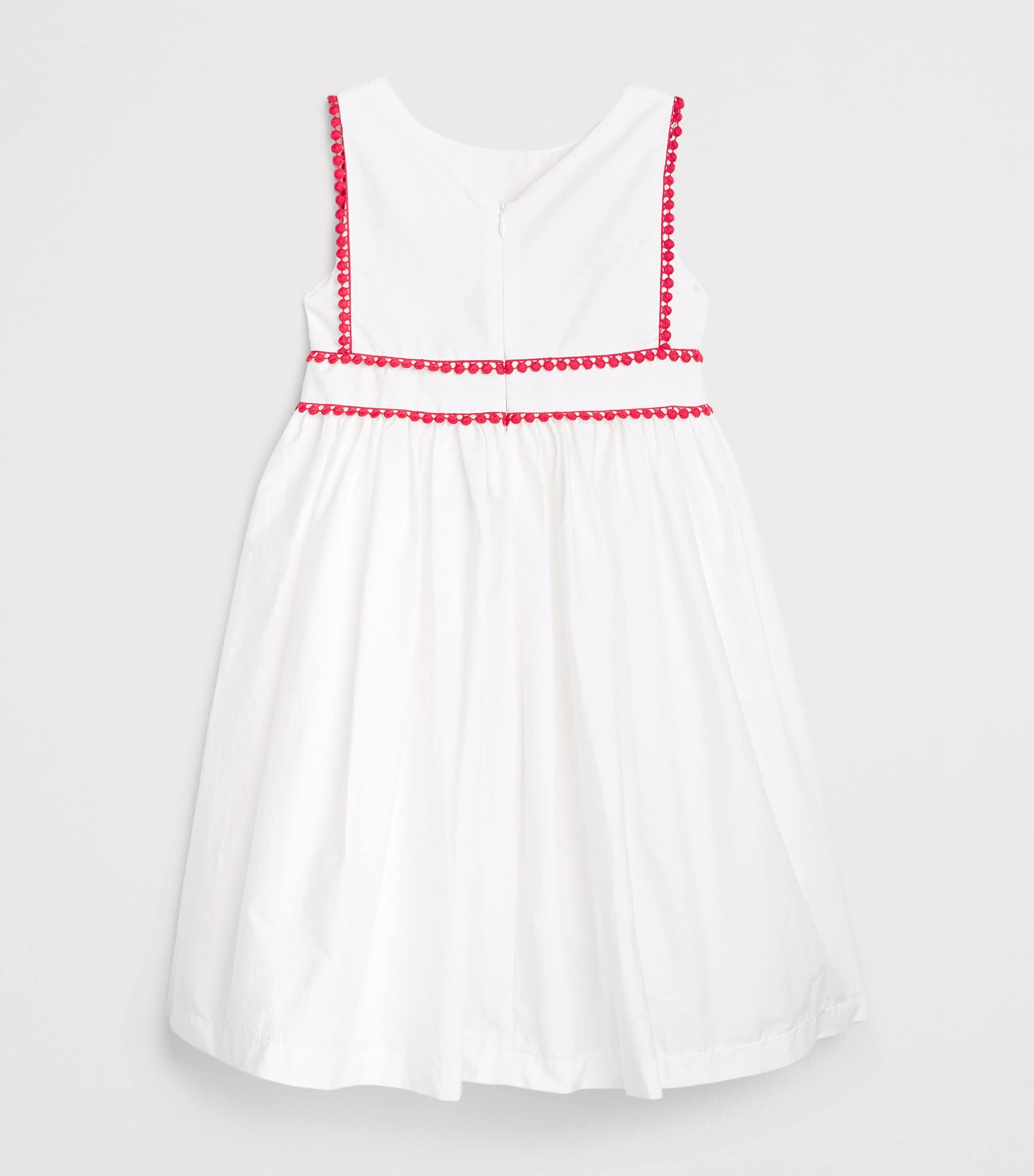 Cotton Red Blossom Dress (3-12 Years) WHITE Image 2