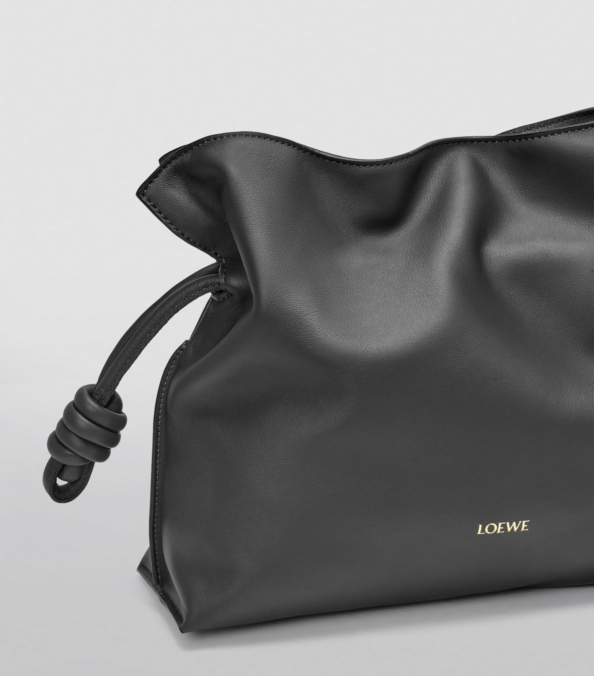 Leather Flamenco Purse BLACK Image 3