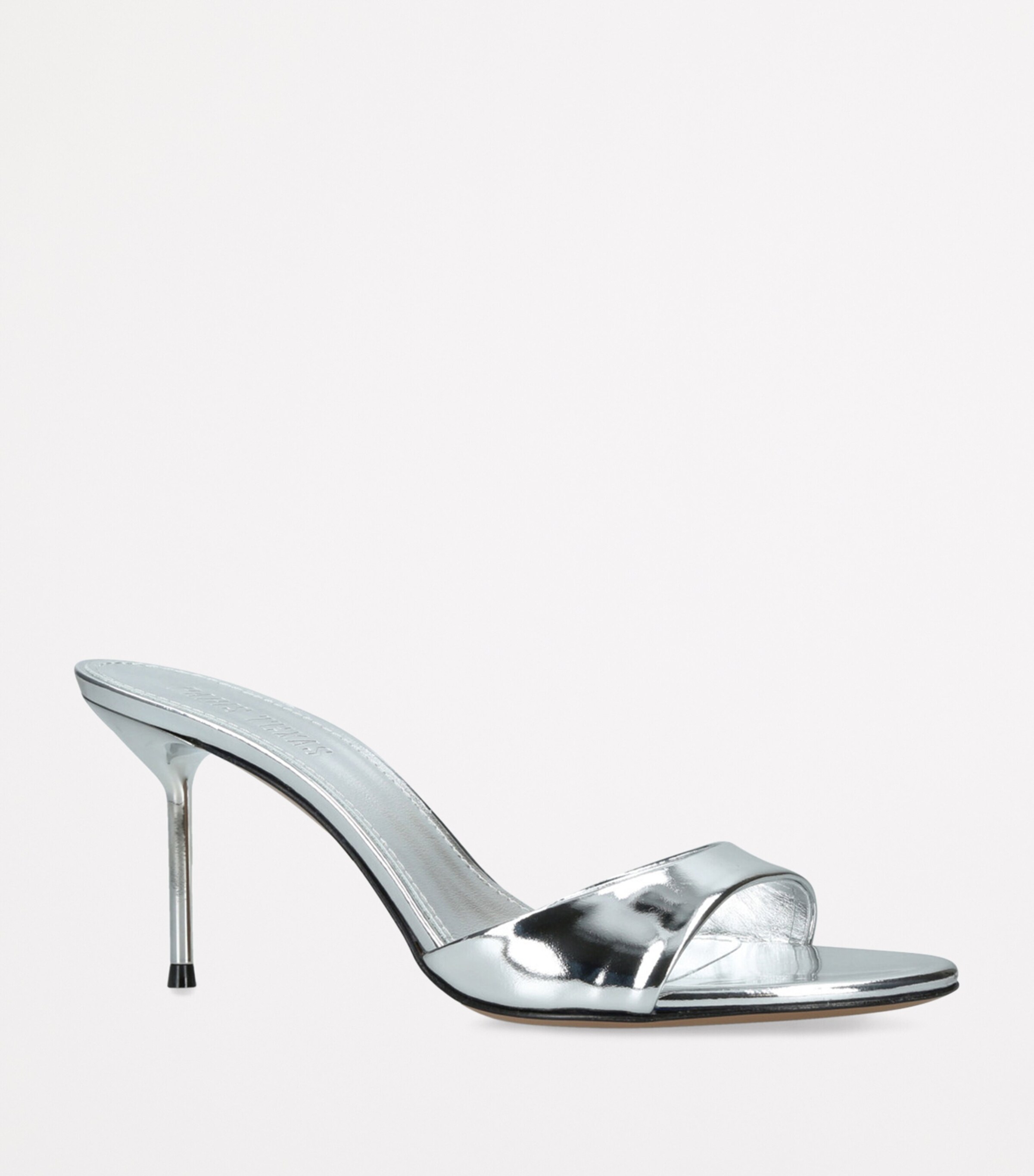 Patent Leather Lidia Mules 70 SILVER Image 4