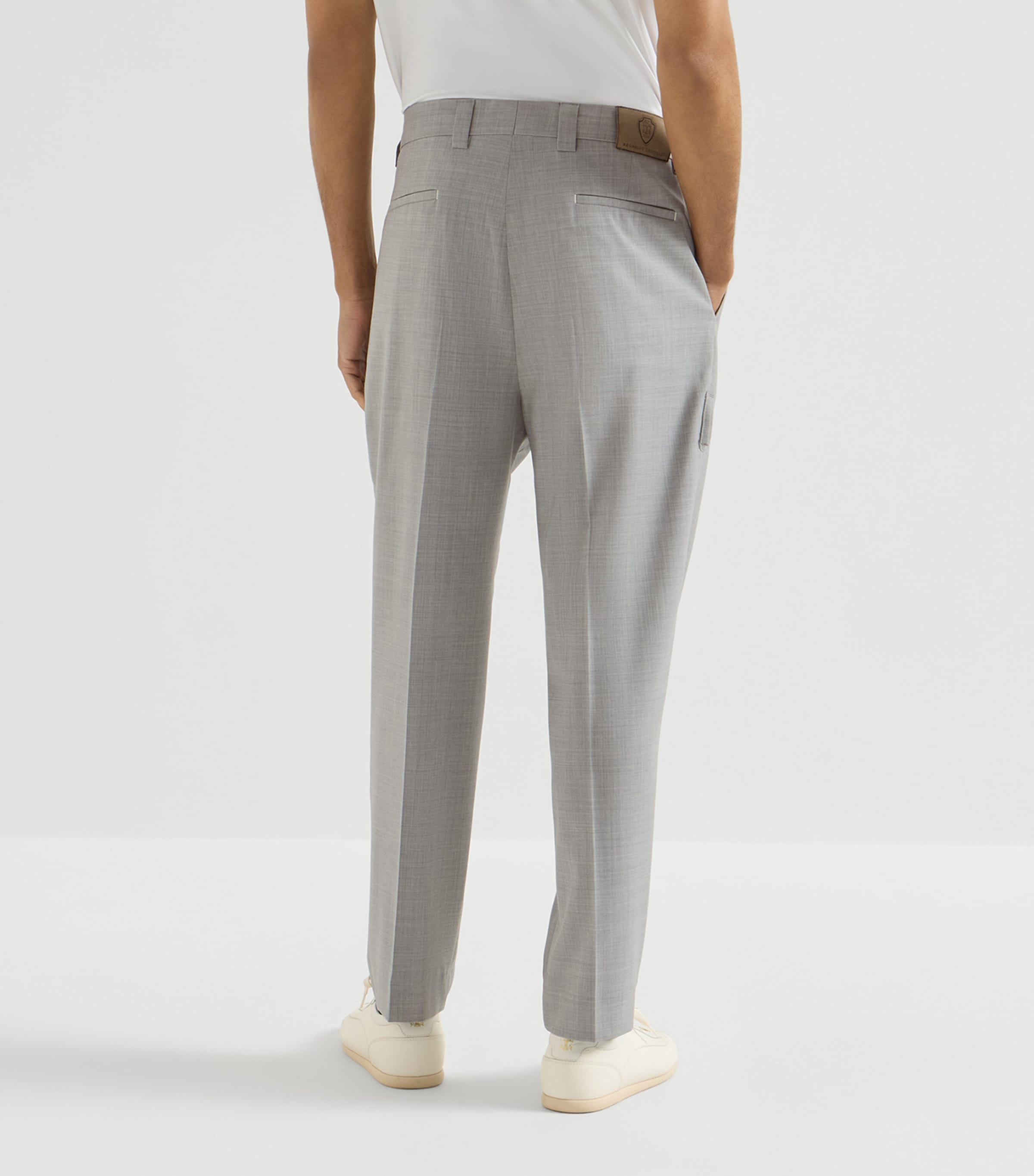 Brunello Cucinelli Mens Virgin Wool Pleated Trousers Image 5
