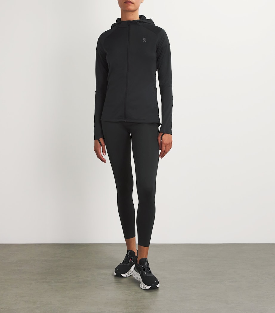 On Womens Zip-Up Climate Hoodie Black Image 2
