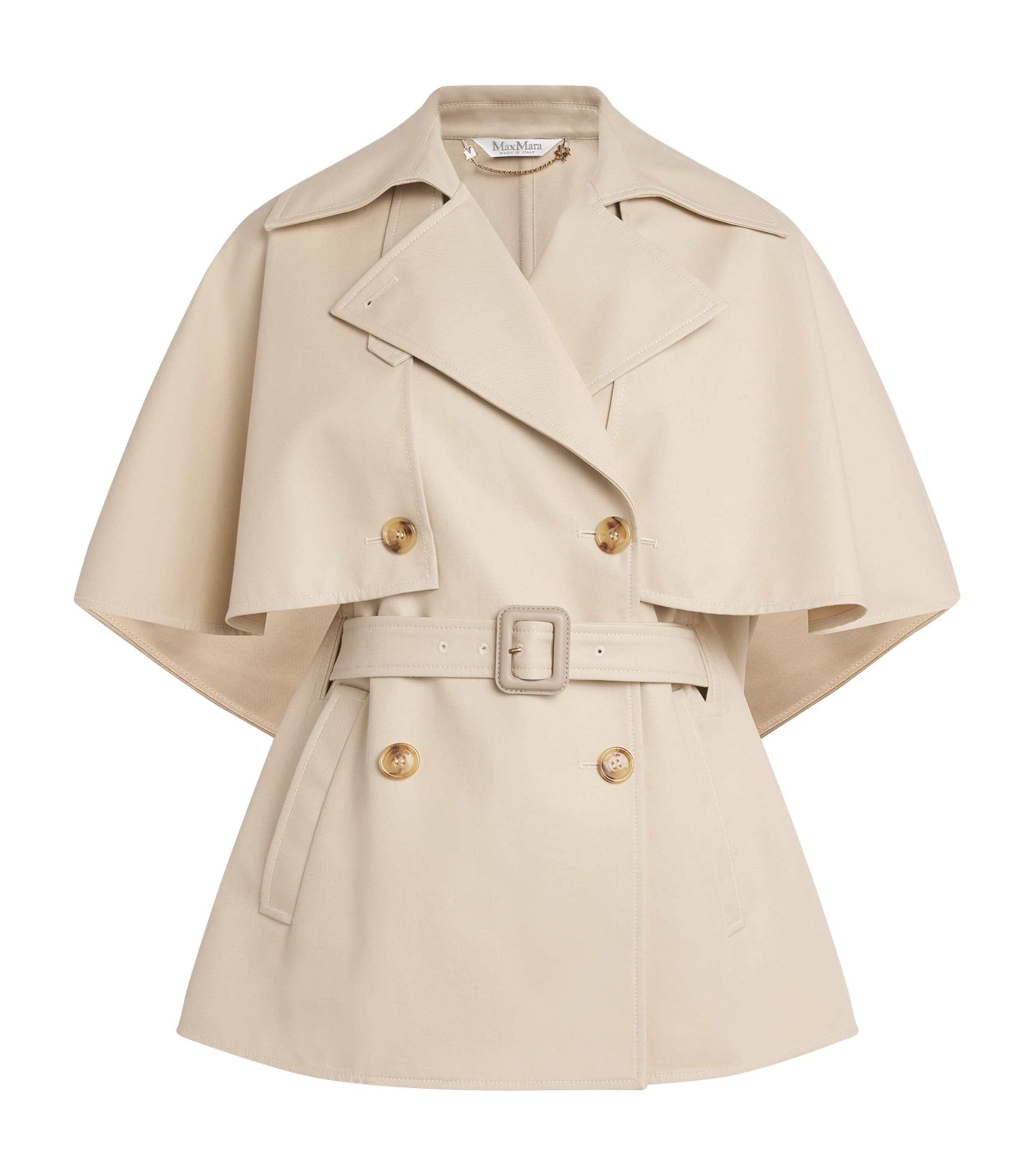 Max Mara Sigfrid Short Trench In Neutral