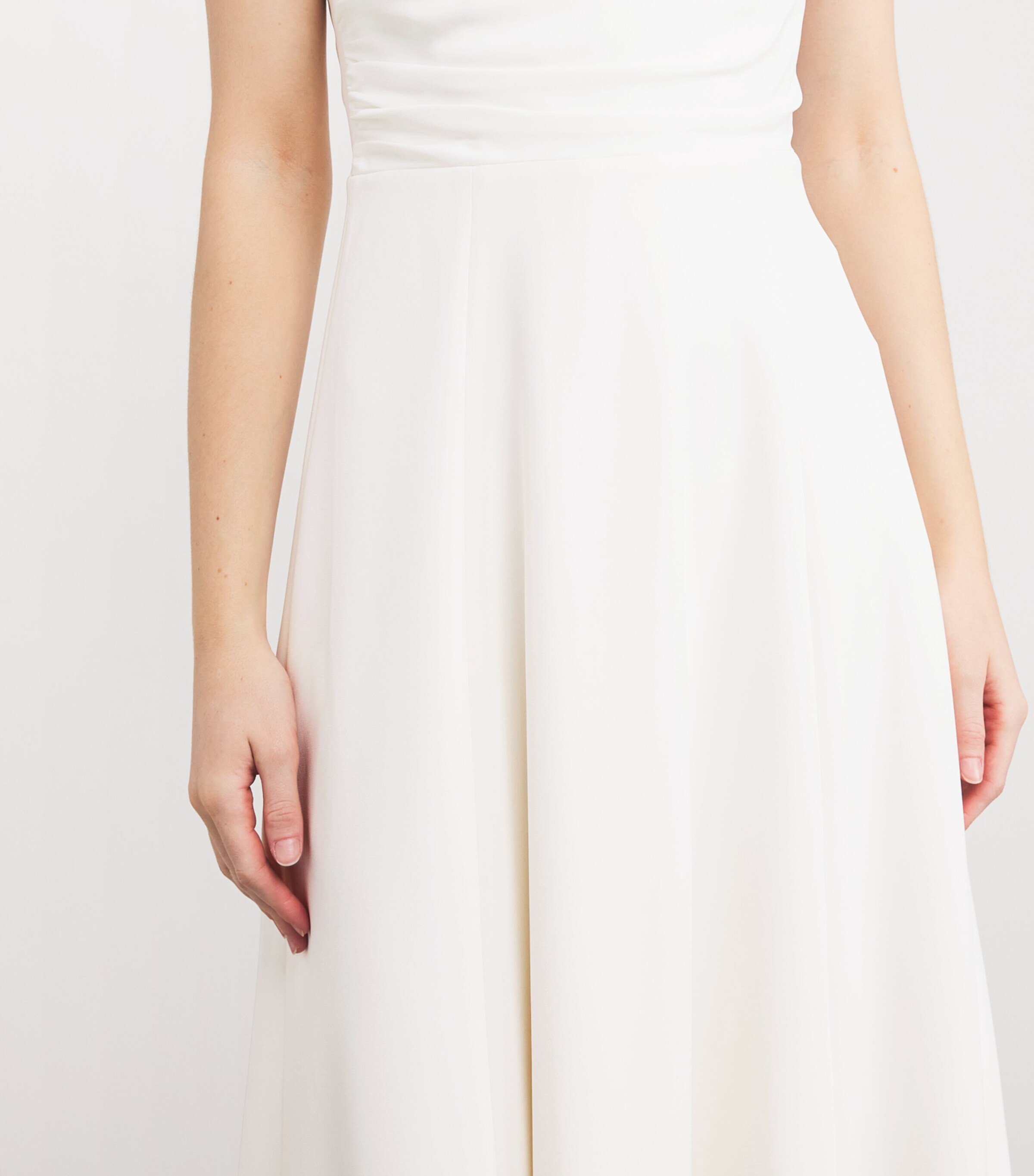 Rachel Gilbert Womens Crepe Arlington Gown Ivory Image 6