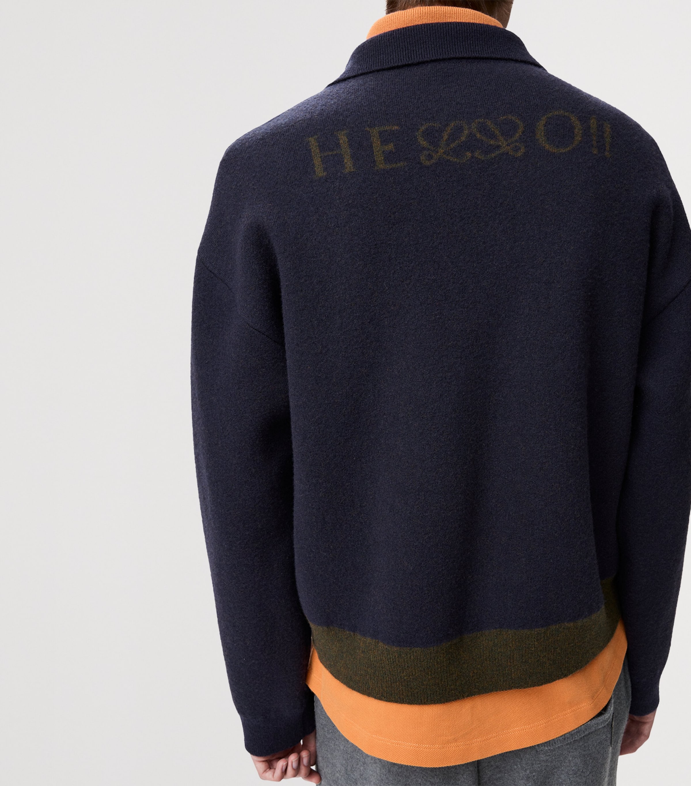 Wool-Blend Polo Sweater NAVY BLUE Image 5