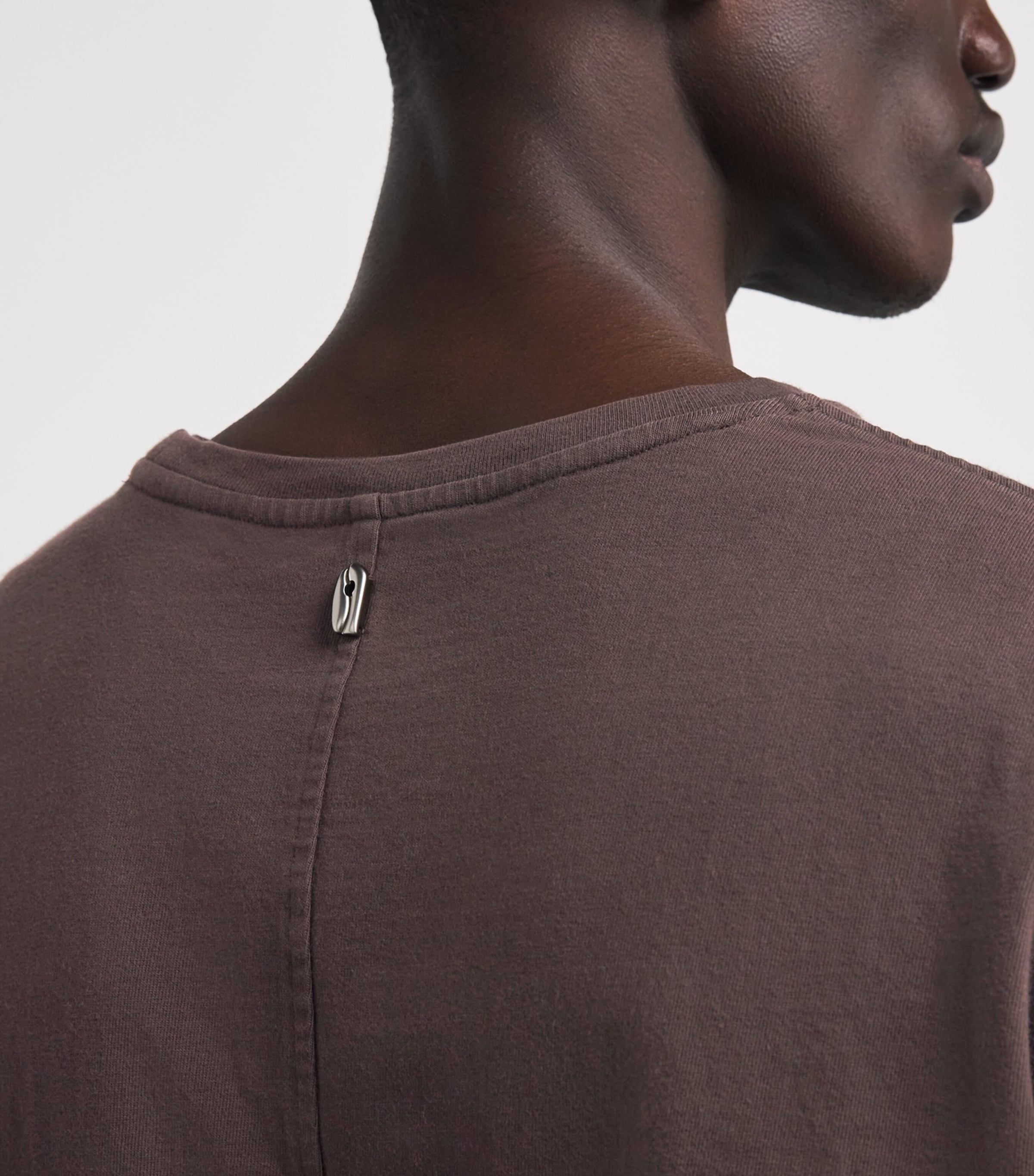 Le 17 Septembre Mens Cotton Boxy Oversized T-Shirt Brown Image 5