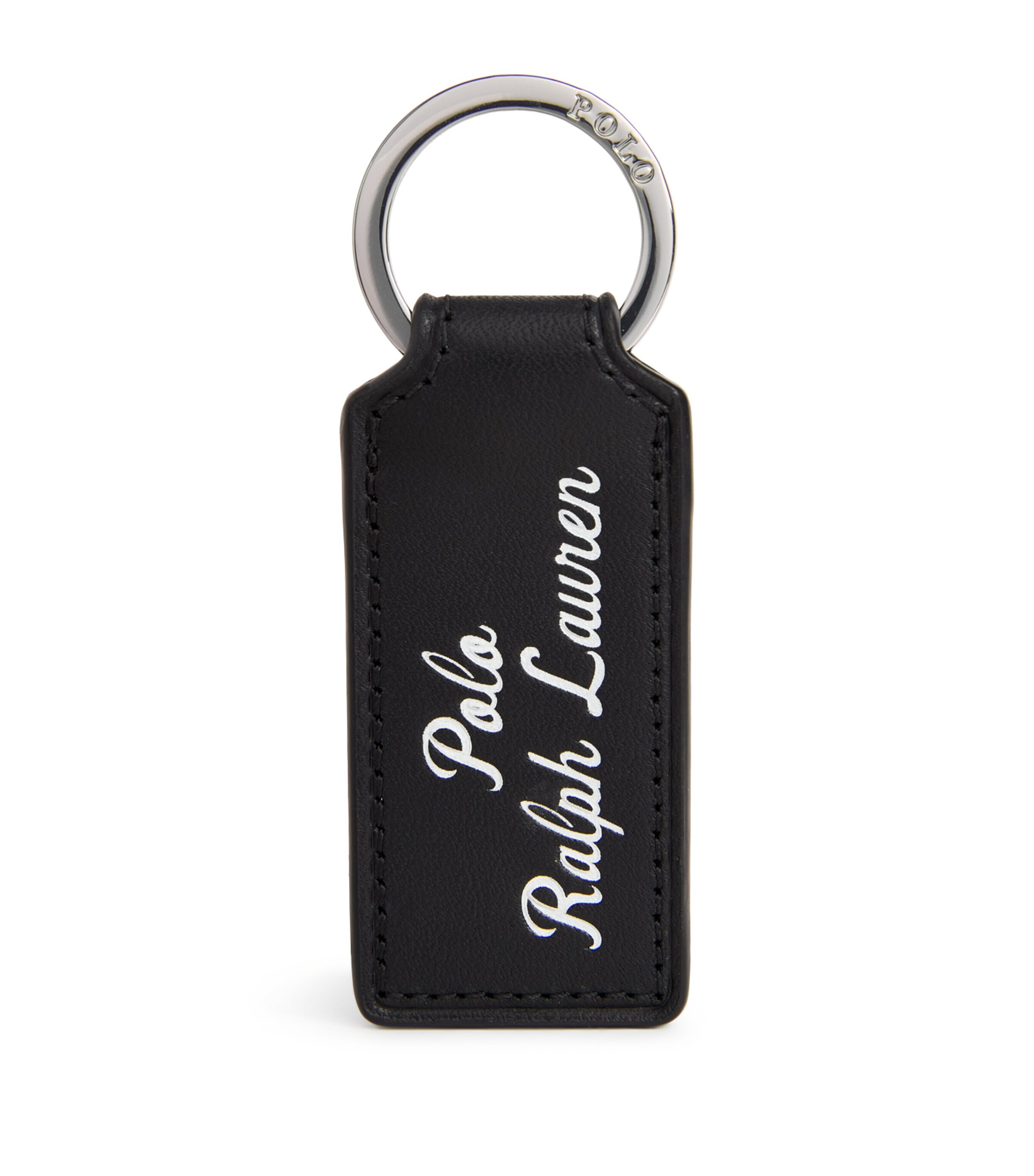 Polo Ralph Lauren Leather Logo Key Fob Black Image 1