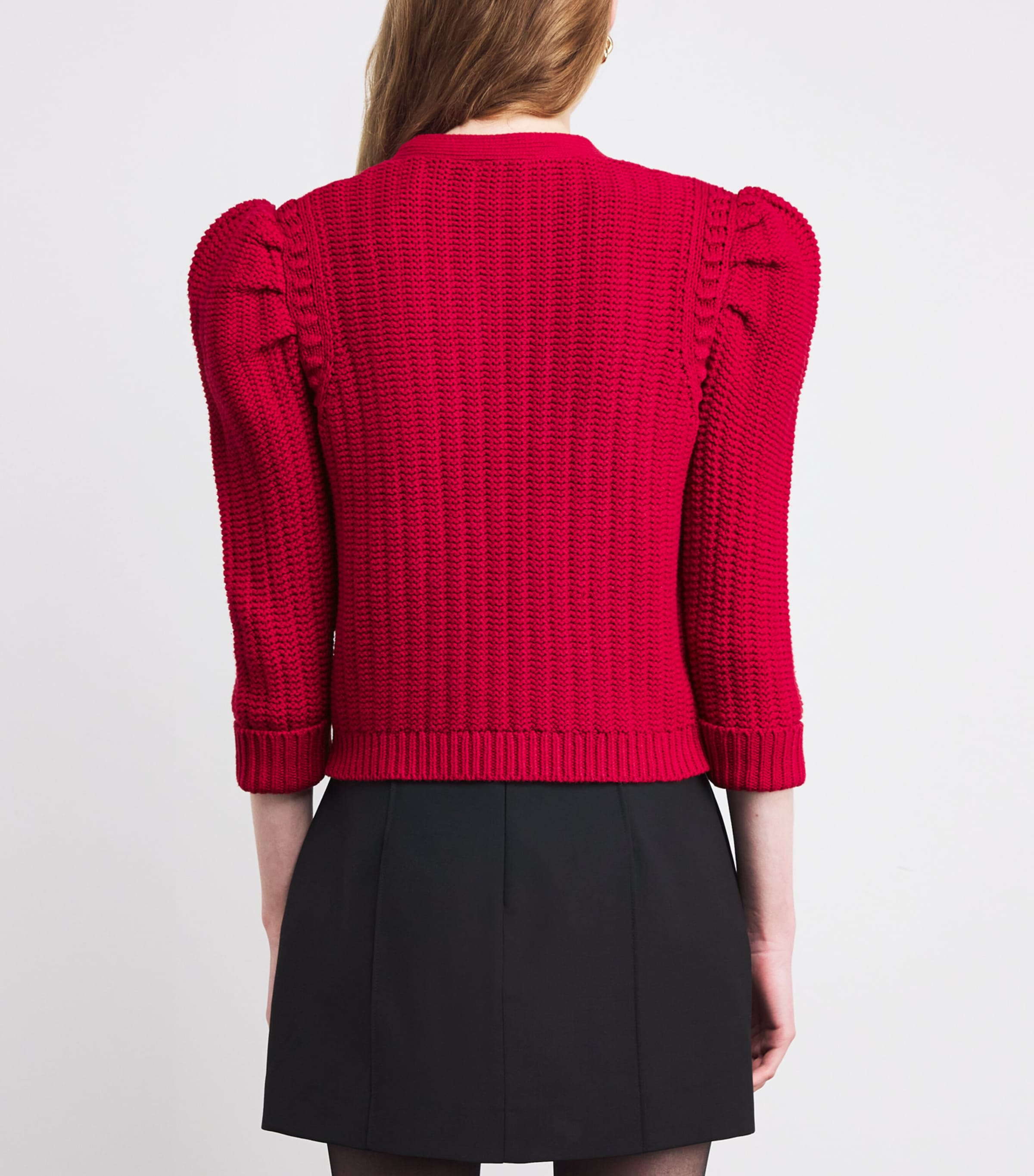 Cropped Delli Cardigan ENGINE RED/GOLD ENRG Image 4