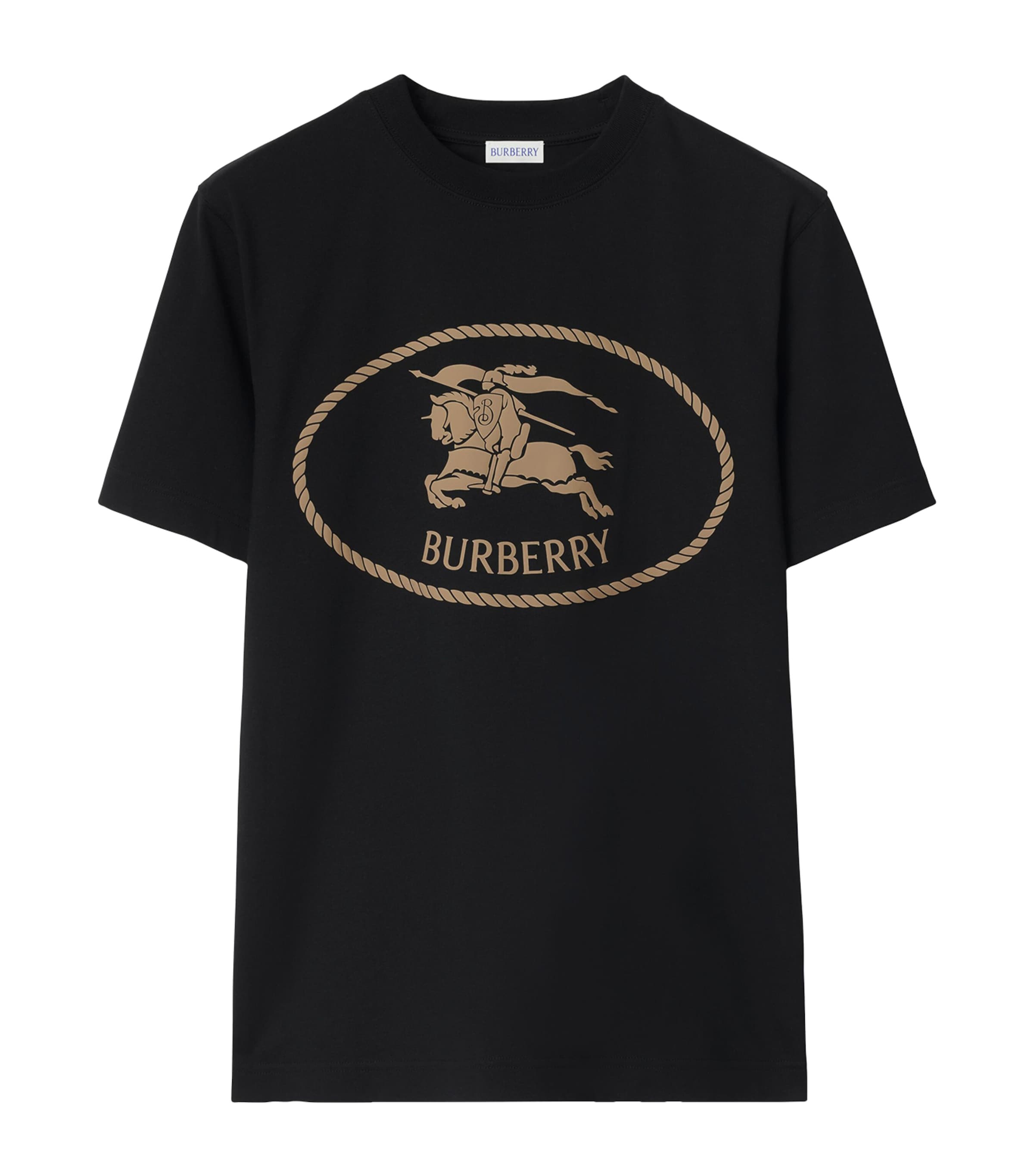 Burberry Cotton Knight Stamp T-Shirt | Men Clothing | T-Shirts | Logo T-shirts | Designers | Burberry
