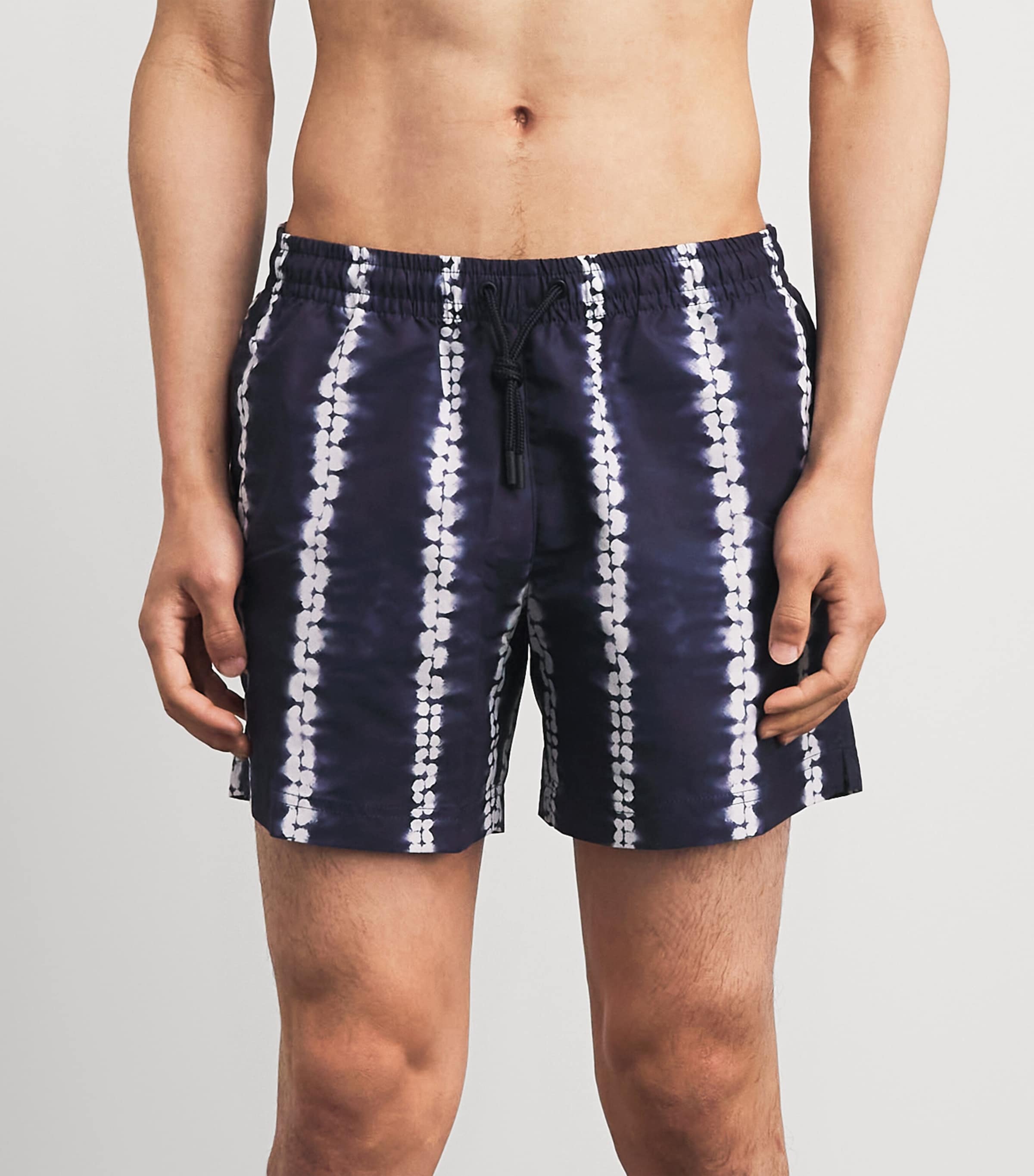 COMMAS Mens Shibori Stripe Swim Shorts Navy Image 3