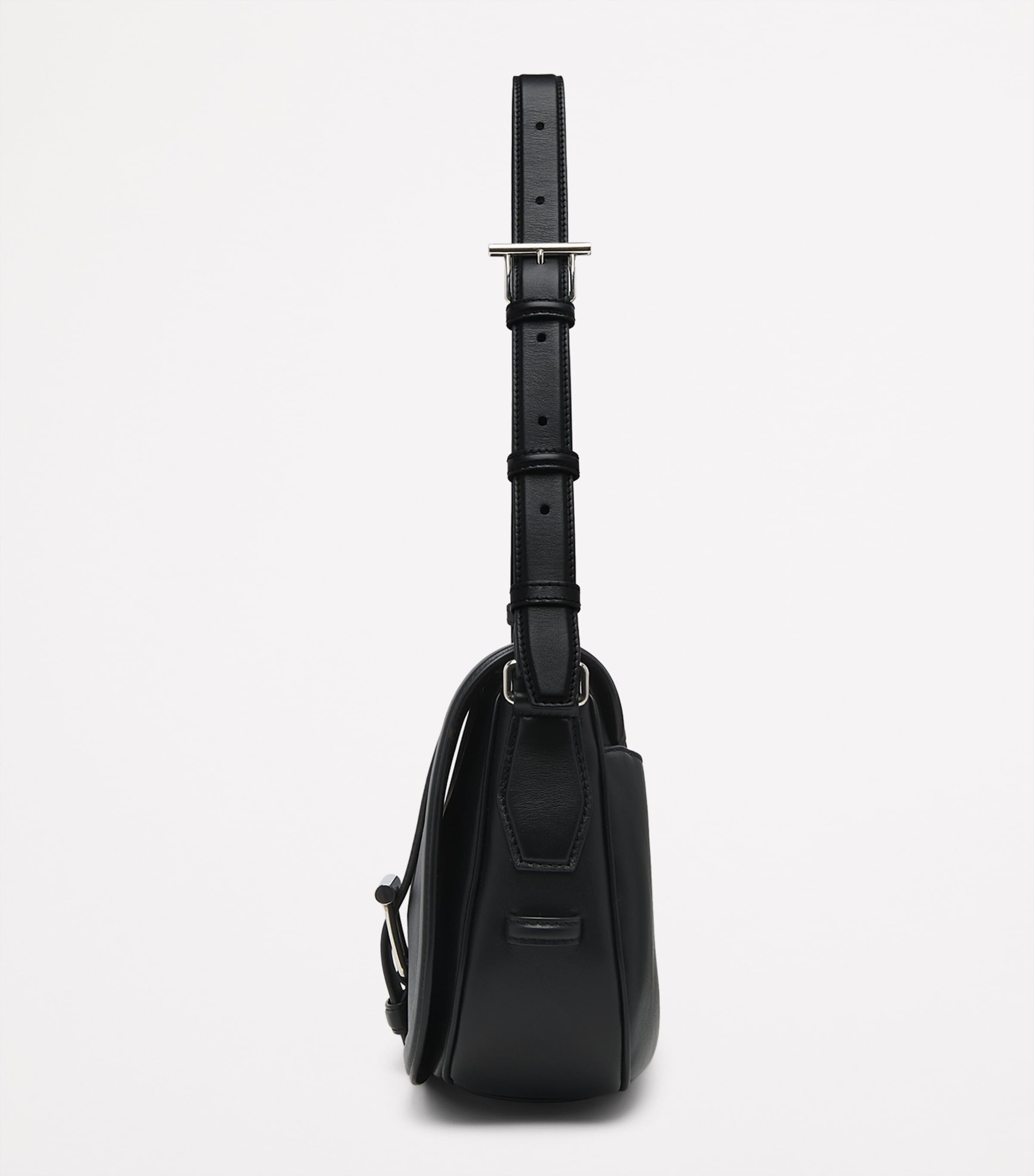 Large Leather T-Bar Shoulder Bag 1000 Image 3