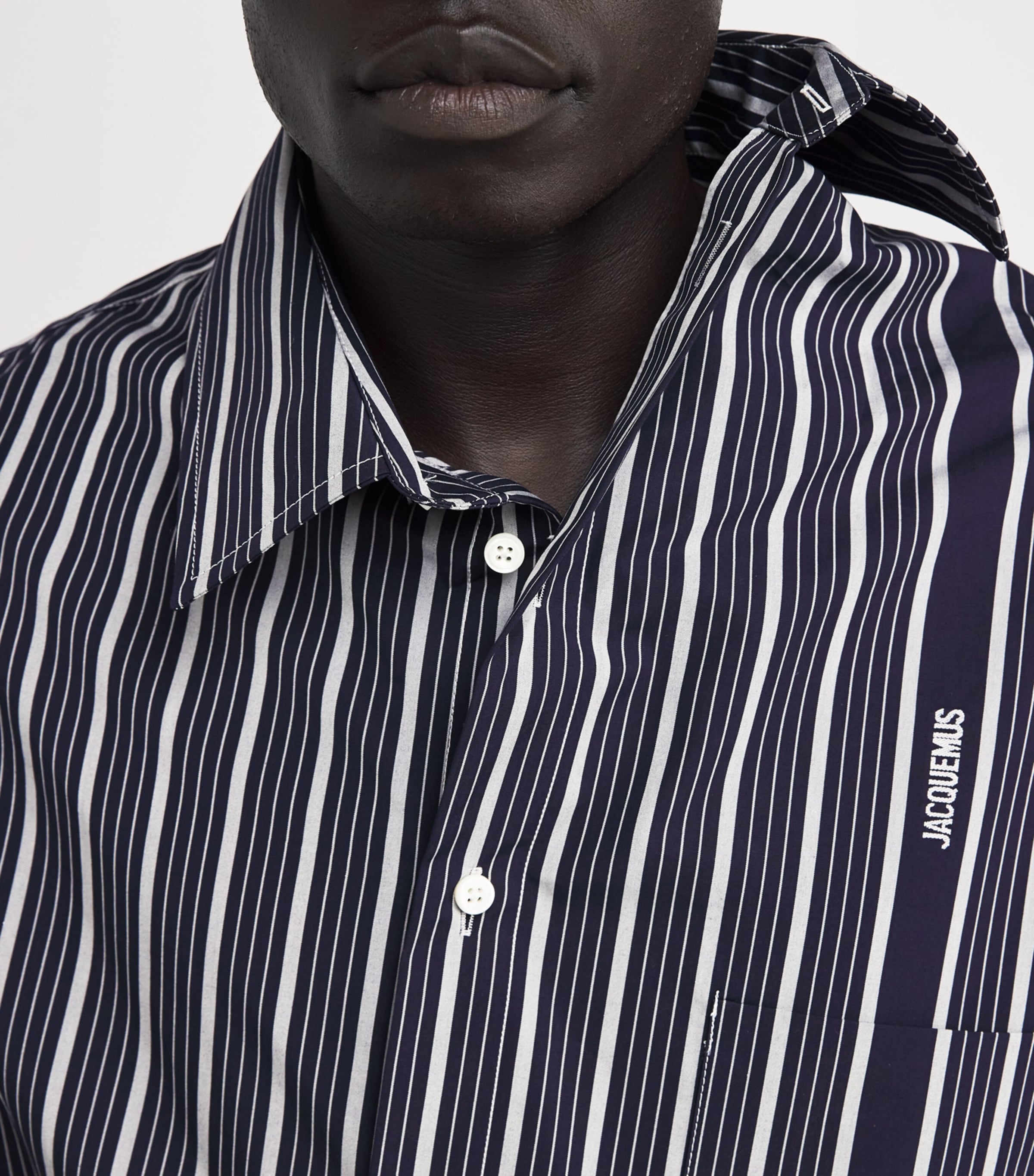 Cotton Cuadro Shirt 3EQ-BUS LOGO STR NAV Image 6