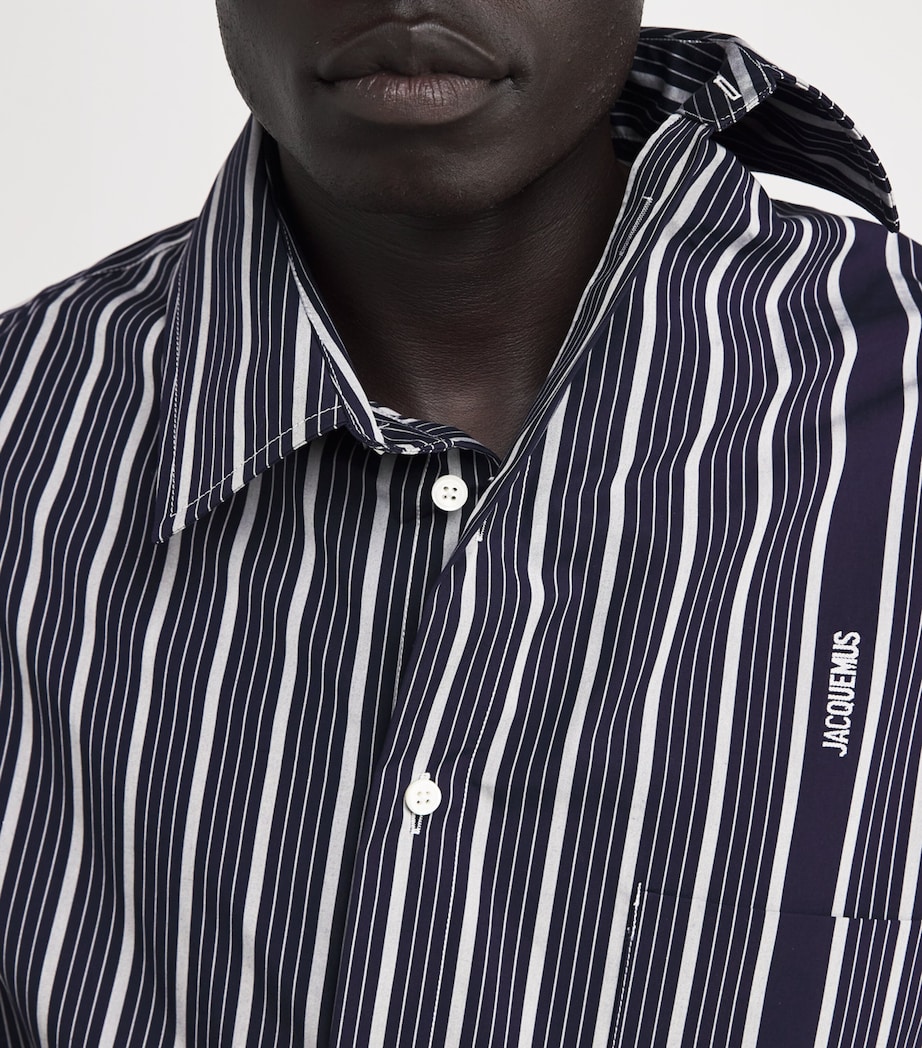 Cotton Cuadro Shirt 3EQ-BUS LOGO STR NAV Image 6