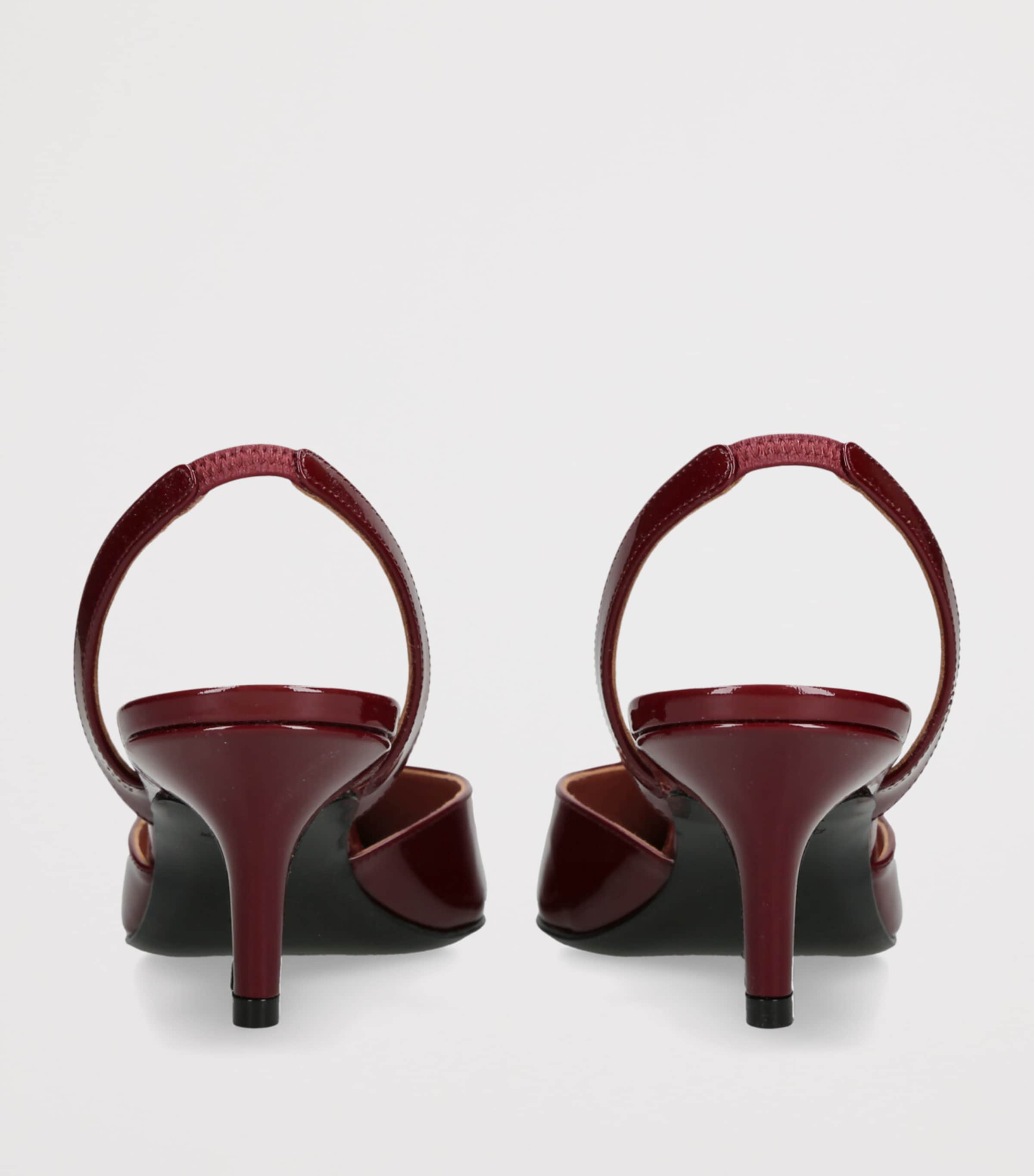 Patent Leather Sofia Slingback Pumps 60 WINE Image 2