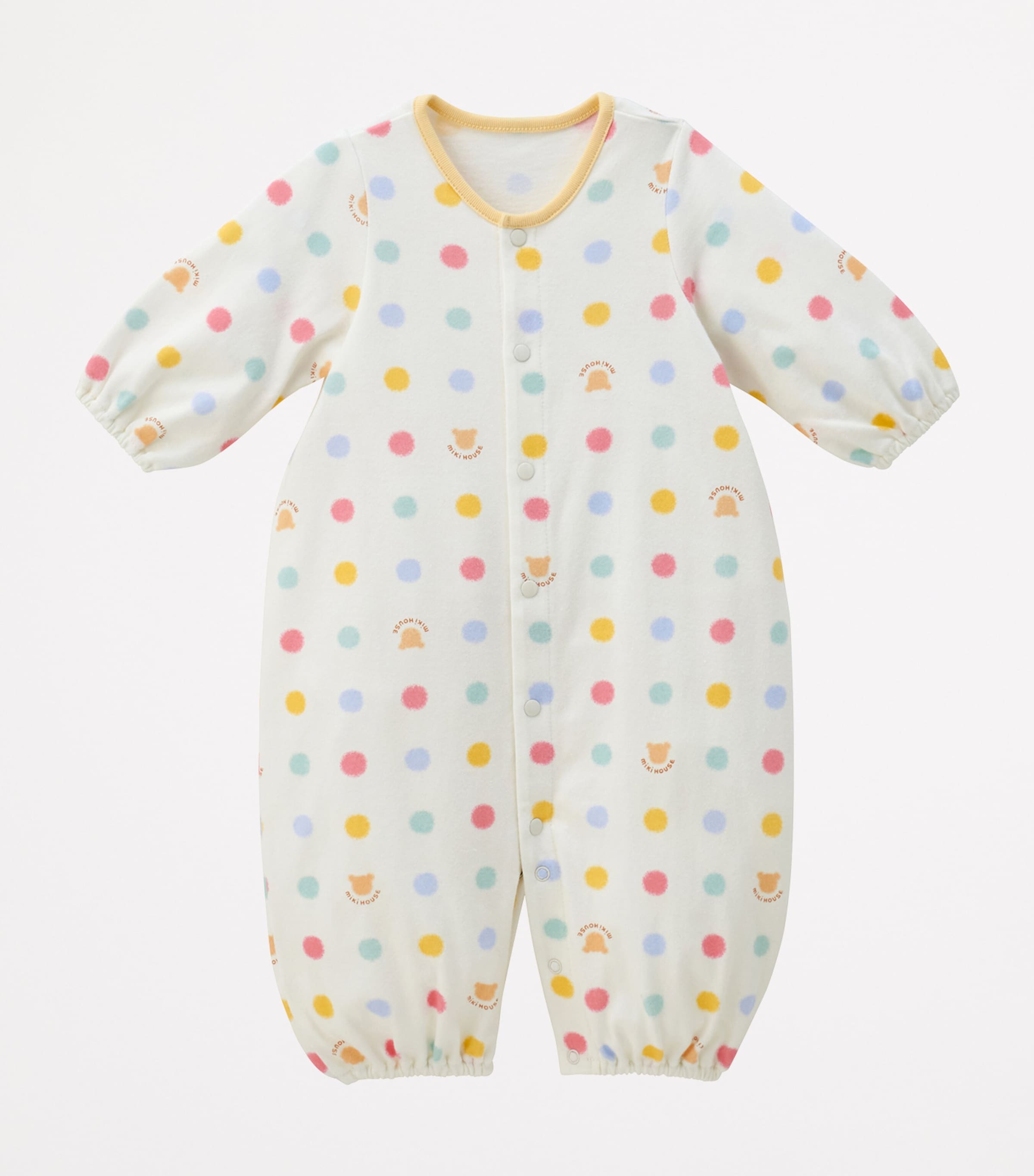 Miki House Cotton Polka Dot Playsuit (1 Month) Image 3
