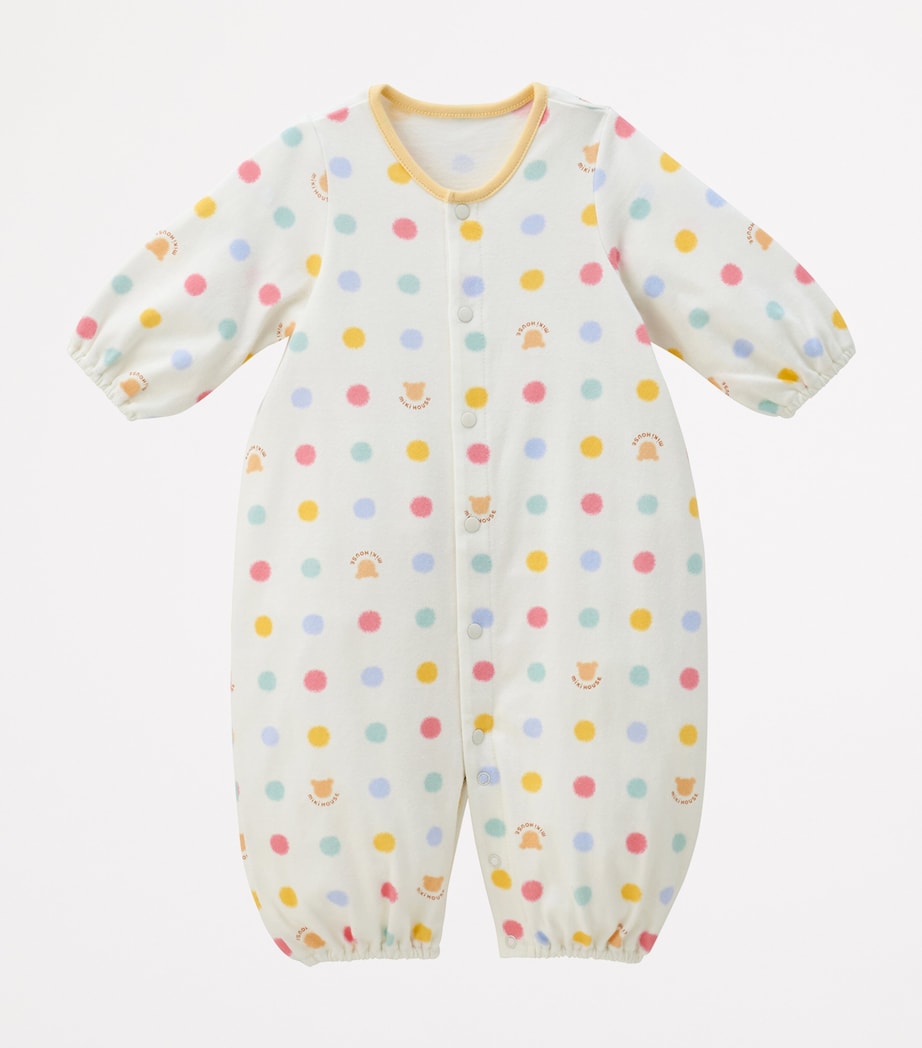 Miki House Cotton Polka Dot Playsuit (1 Month) Image 3