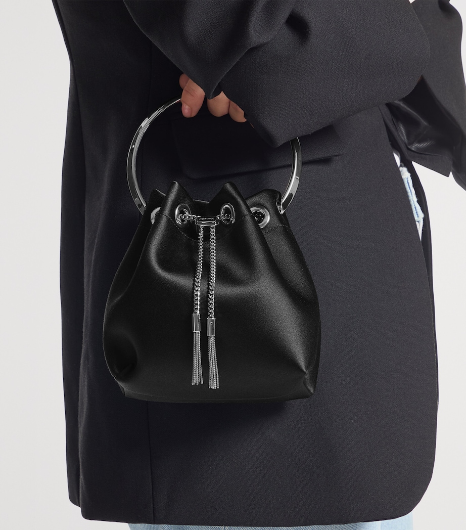 Bon Bon Satin Top-Handle Bag BLACK/SILVER Image 2