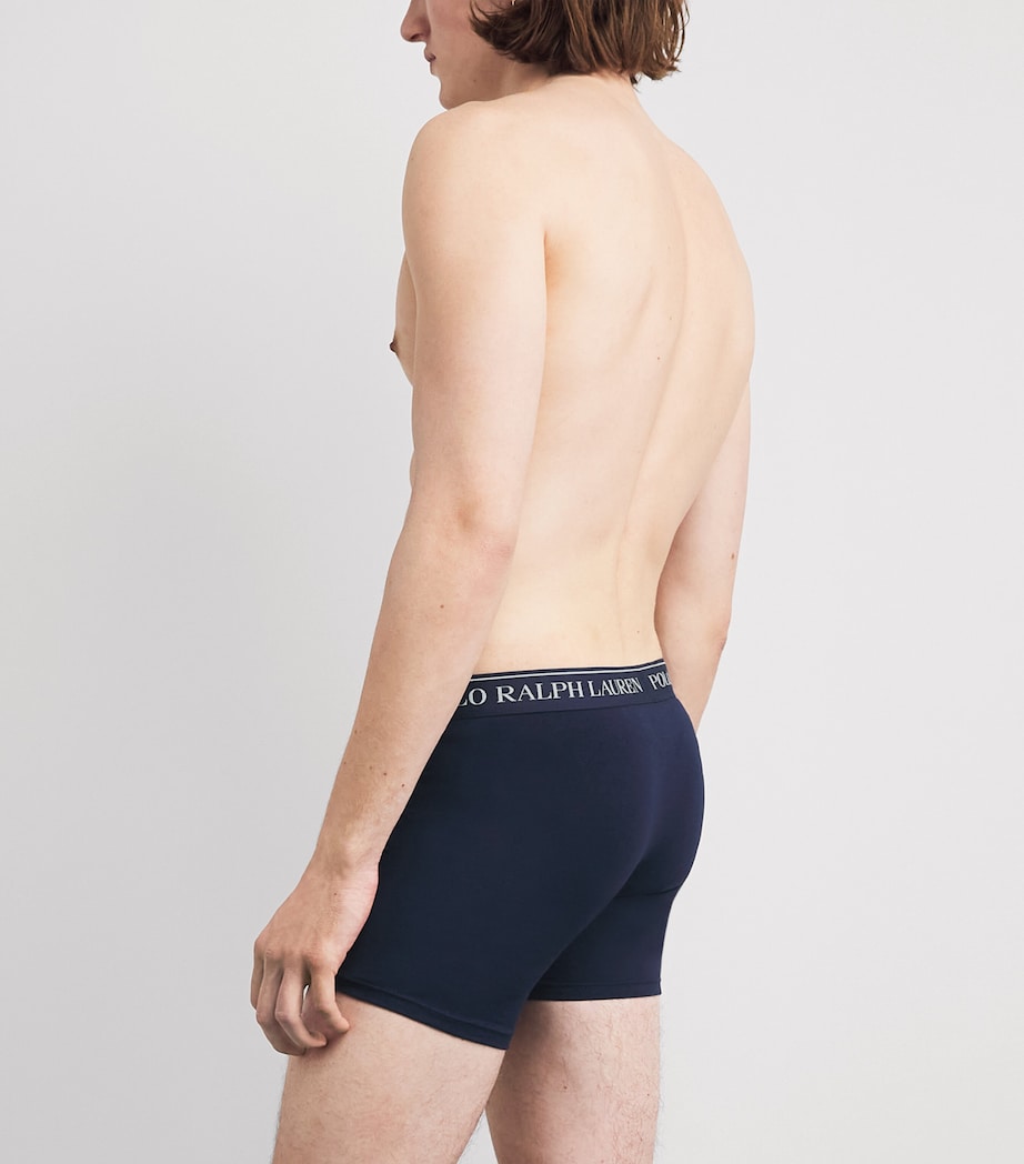 Polo Ralph Lauren Mens Stretch-Cotton Boxer Briefs (Pack of 3) Nvy/papr Wht/new Iri Image 3