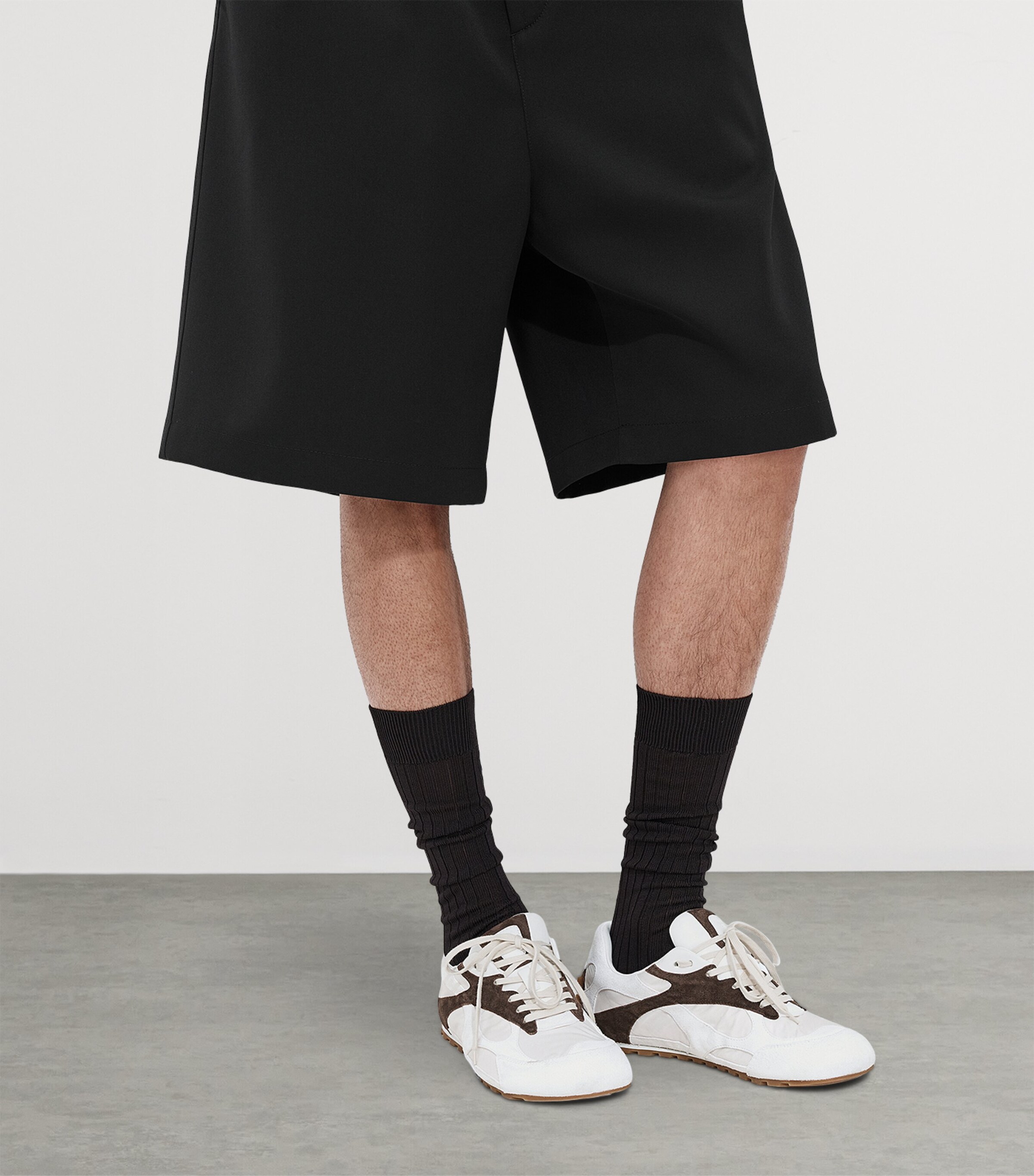 Bottega Veneta Mens Suede-Trim Orbit Flash Sneakers Image 2