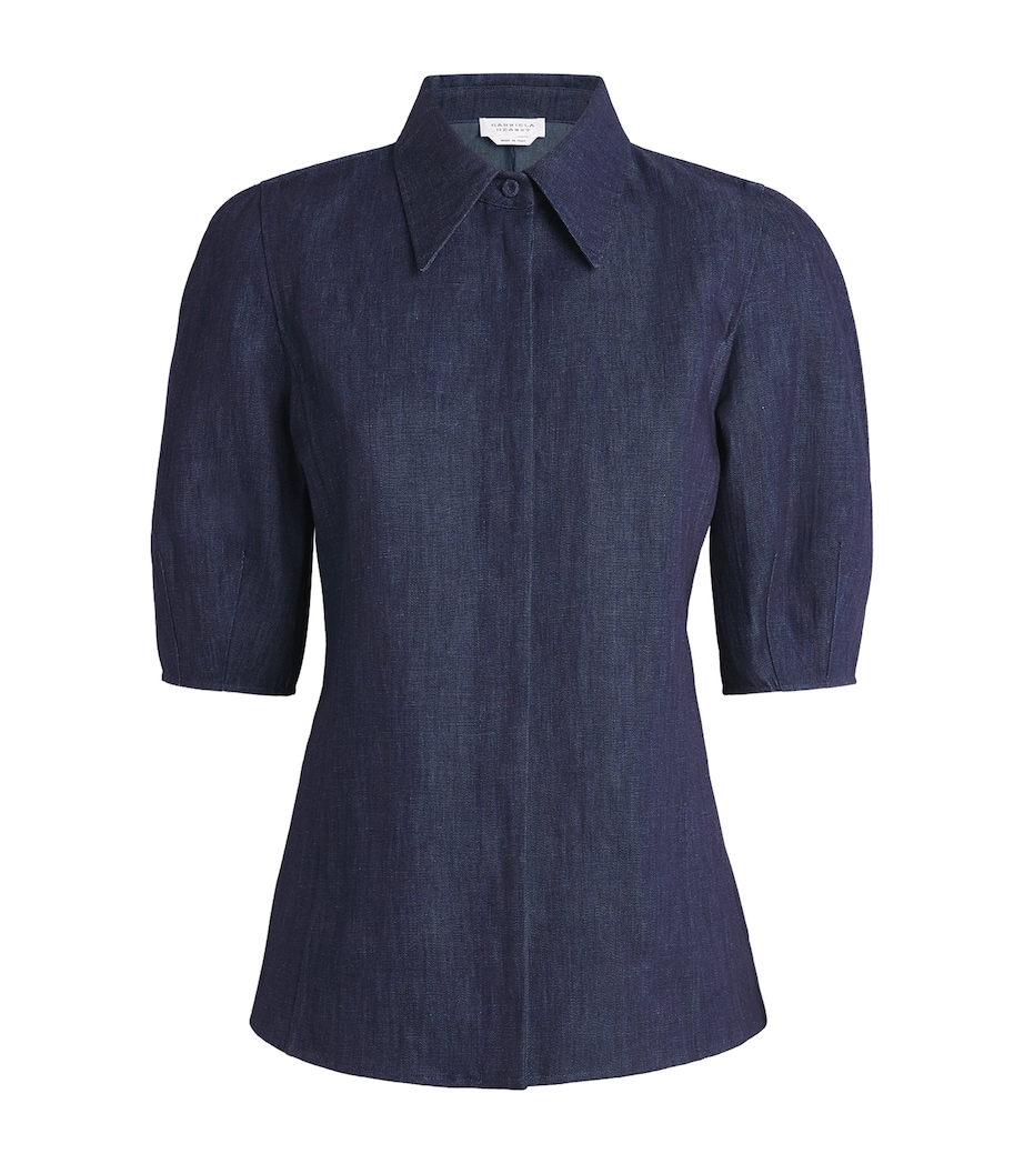 Gabriela Hearst Womens Denim Sansi Shirt Dnm Denim Image 1
