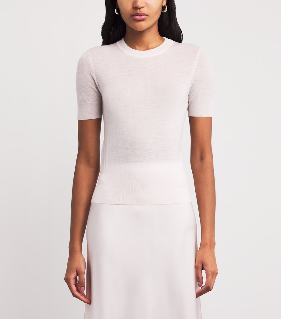 Cashmere Short-Sleeve Top ROSE Image 3