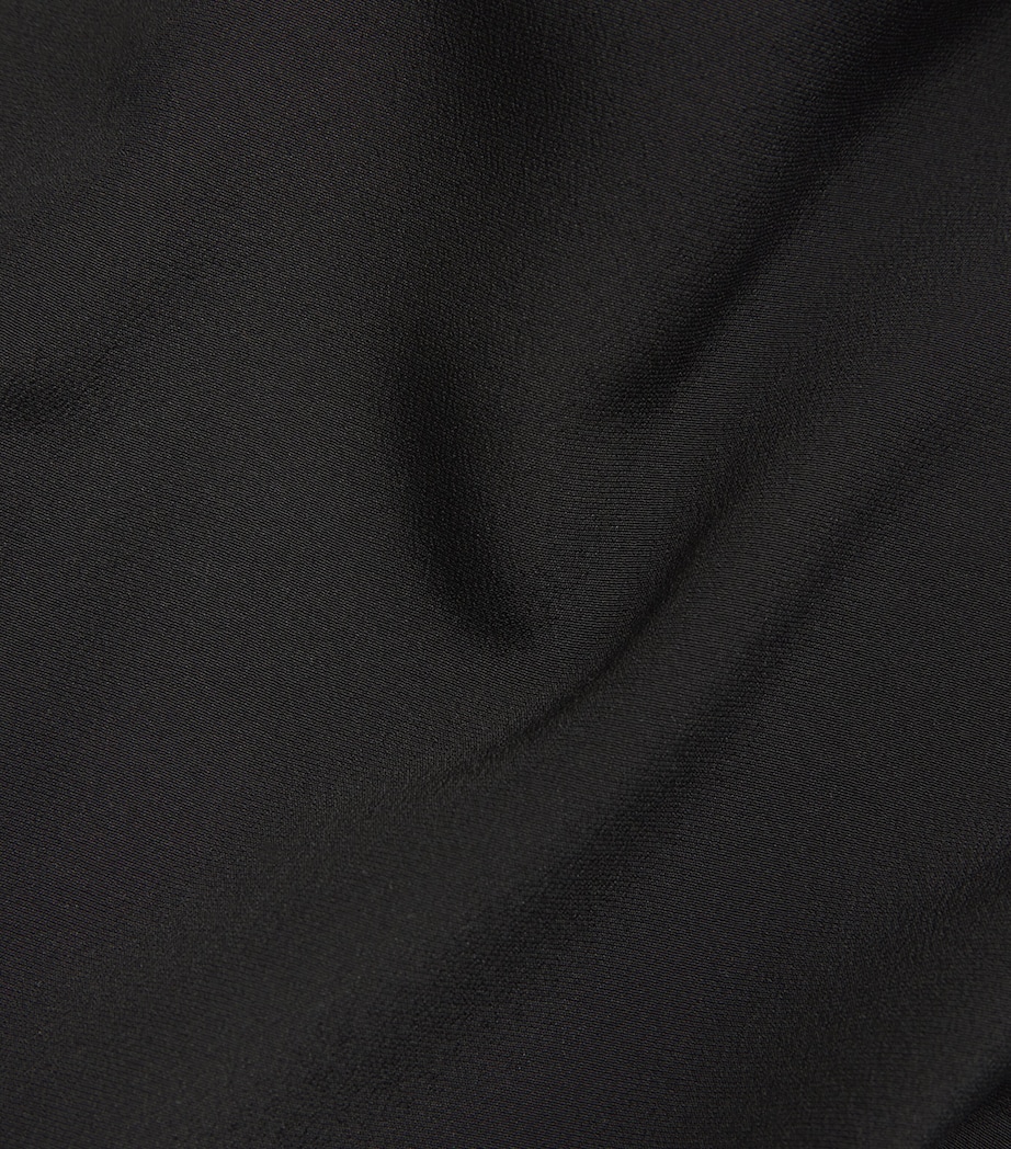 Silk Boat-Neck Top BLACK Image 5