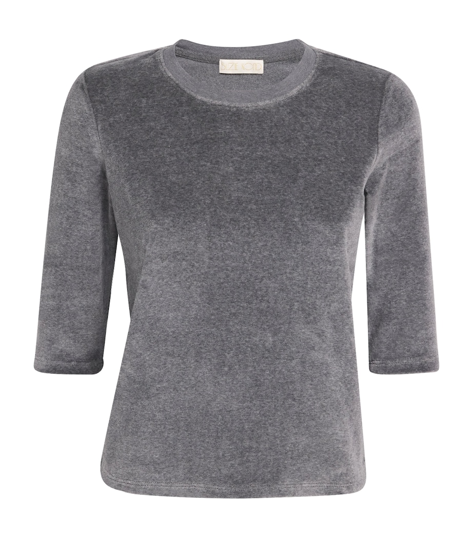 Suzie Kondi Womens Cotton-Blend Corfu T-Shirt Charcoal Heather Image 1