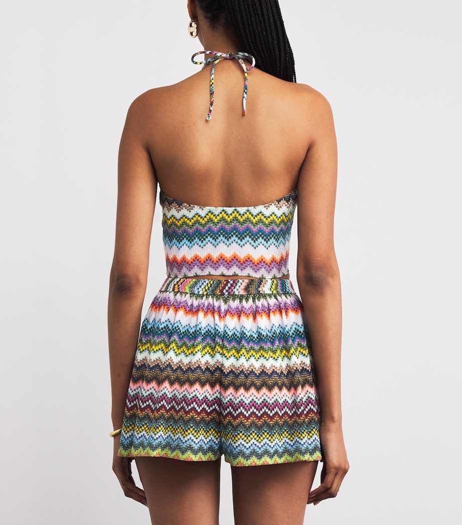 Zigzag Halter Top SM9YJMULTI DARK BASE Image 4