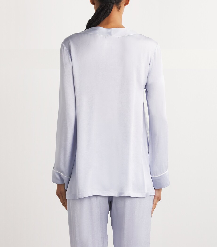 Bocan Womens Belladonna Pyjama Top Ice Blue Image 4