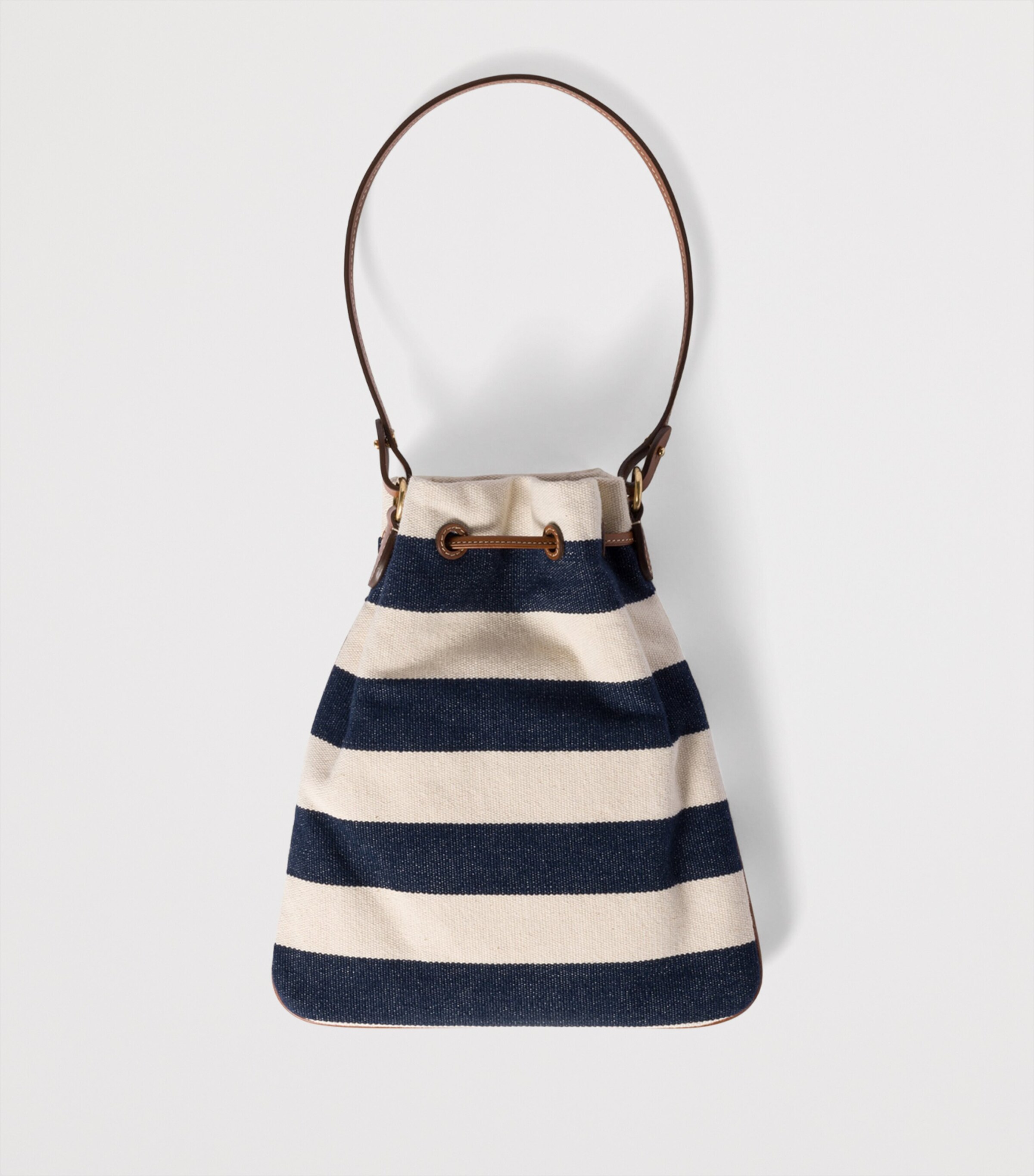 Canvas Stripe Top-Handle Bag F067K Image 5