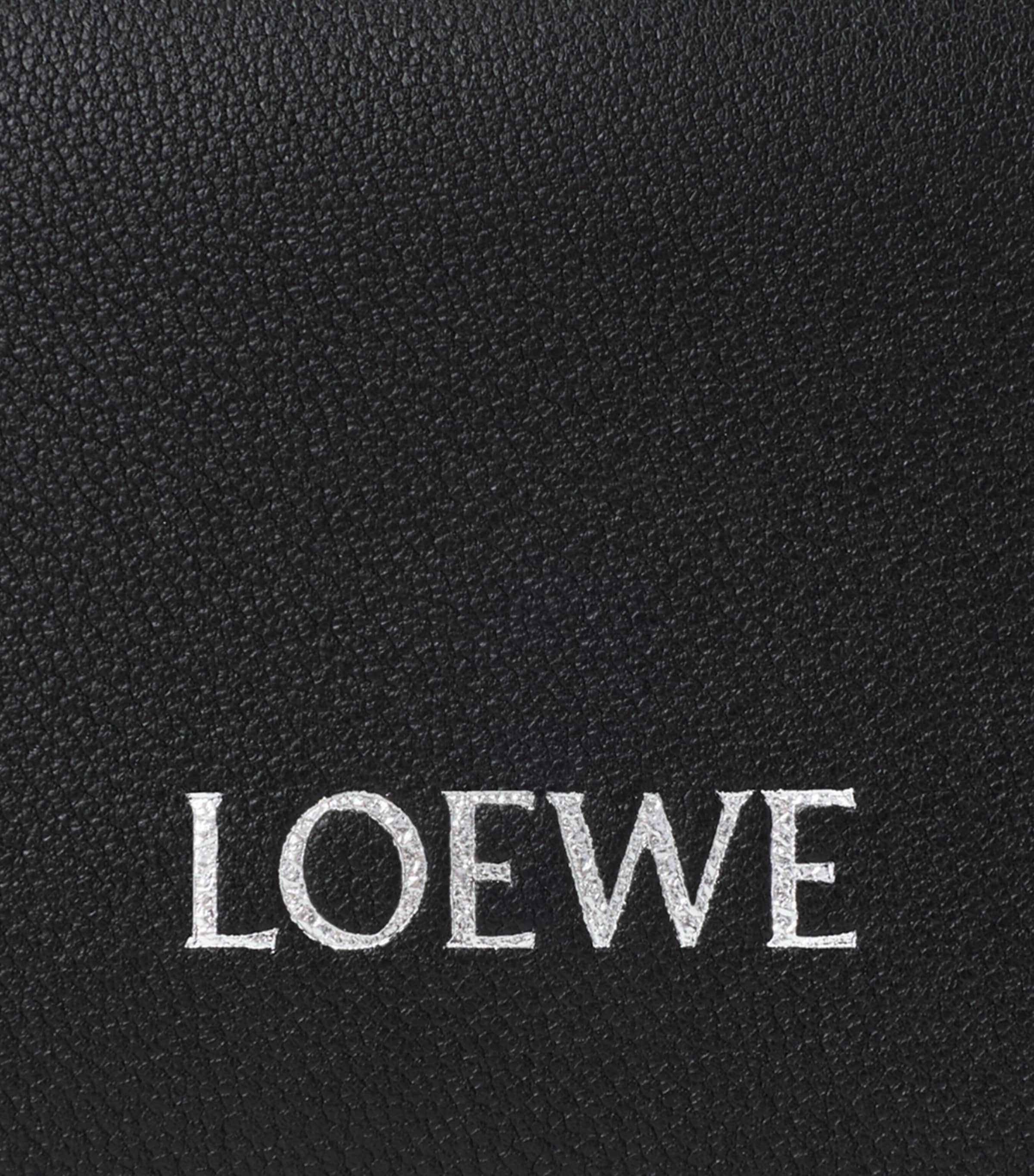 LOEWE Nappa Leather Cala Top-Handle Bag Black/soft White Image 7