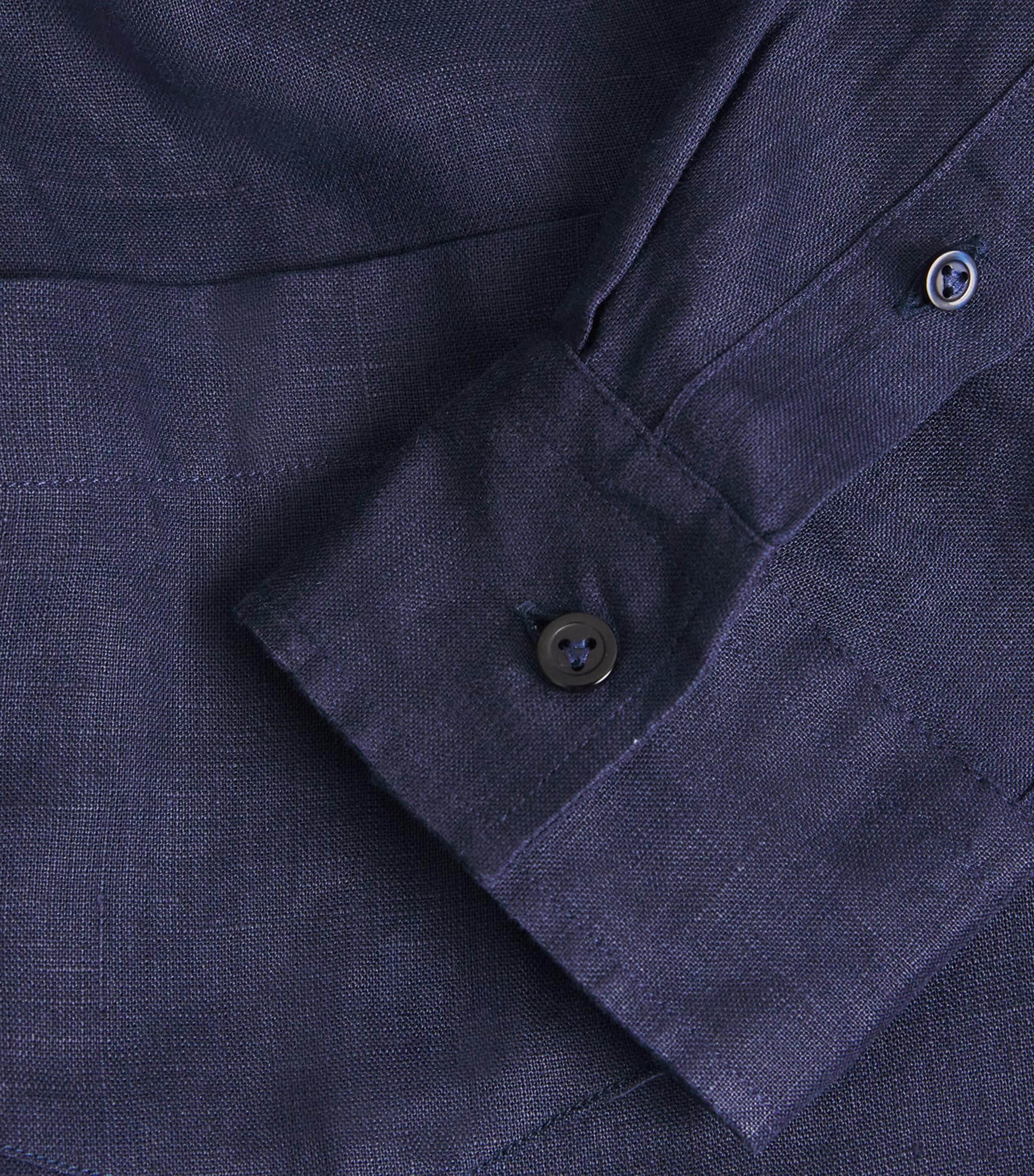 Linen Caroubis Shirt 390-BLEU MARINE Image 5