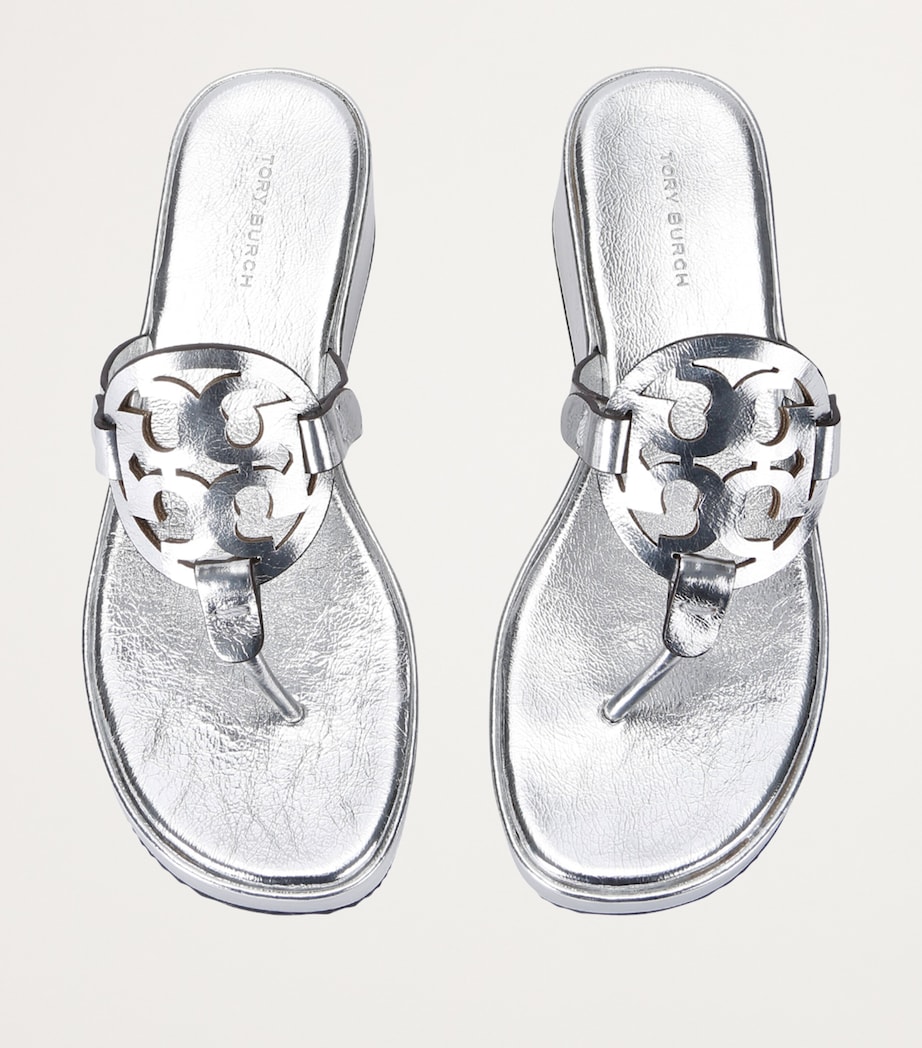 Miller Wedge Sandals 25 SILVER Image 4