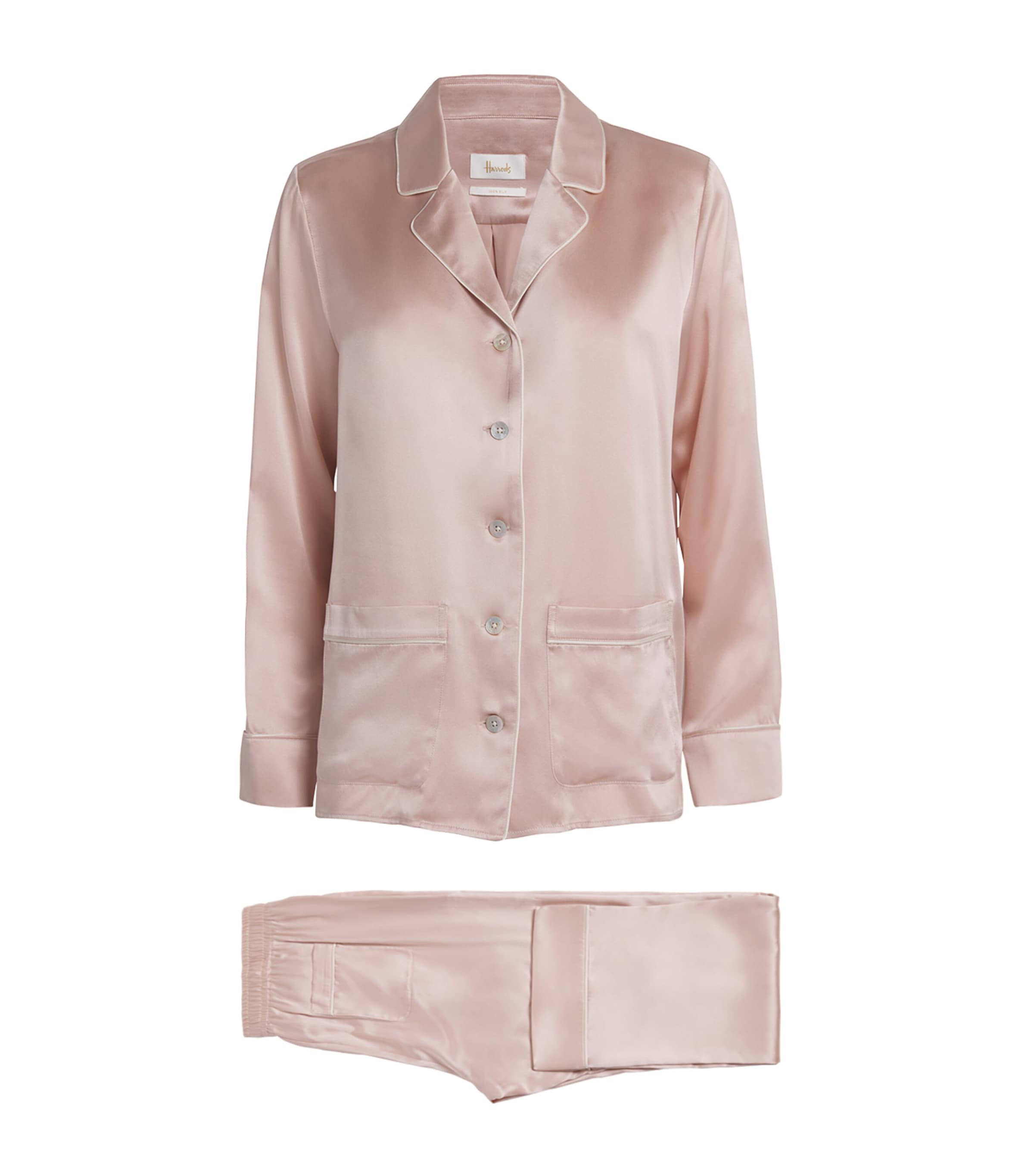 Harrods Silk Satin Pyjama Set In Pink