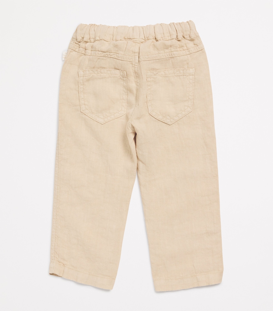 Linen Tie-Waist Trousers (6-18 Months) 126 BEIGE Image 2