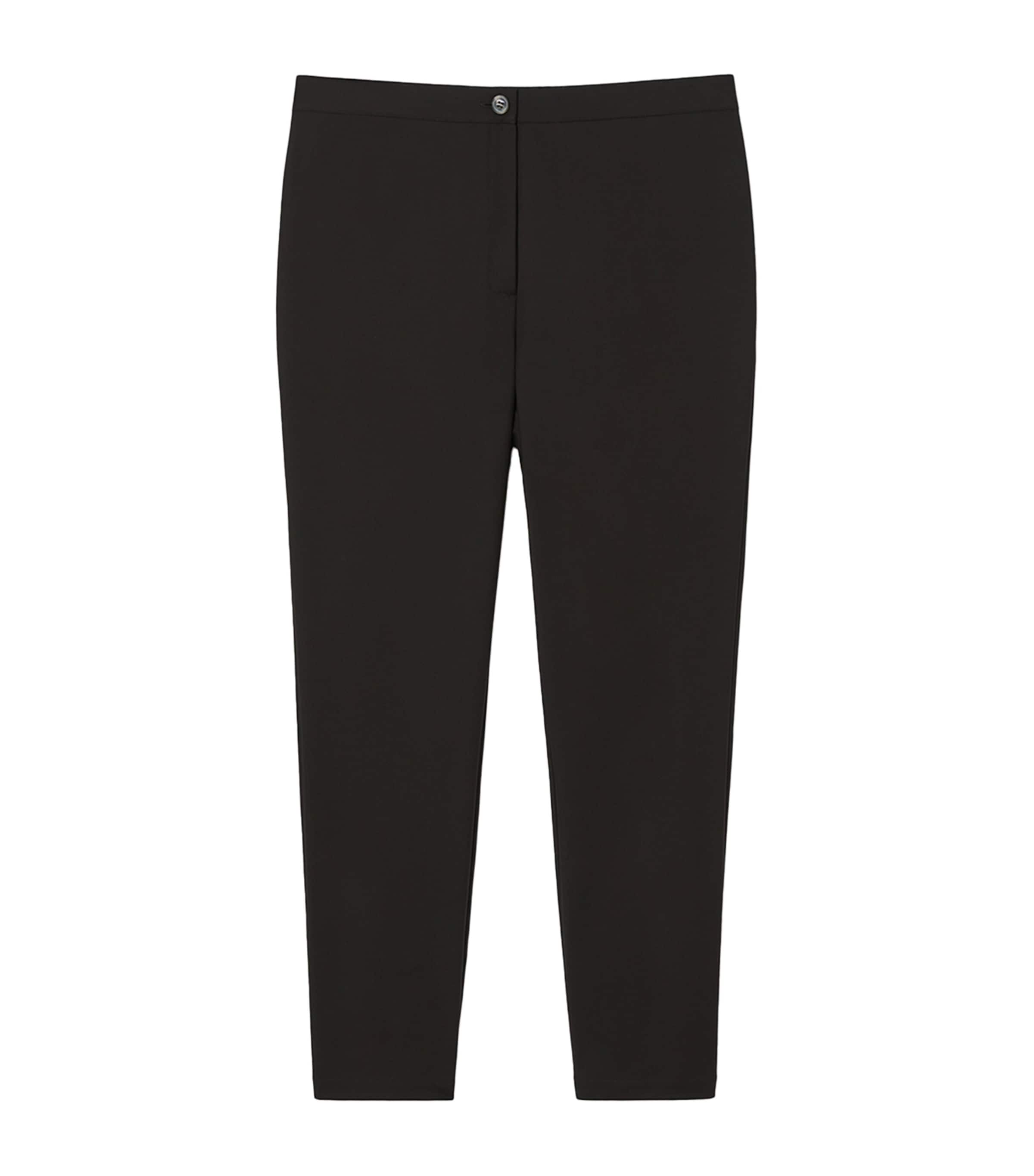 Marina Rinaldi Cotton-blend Rosa Trousers In Black