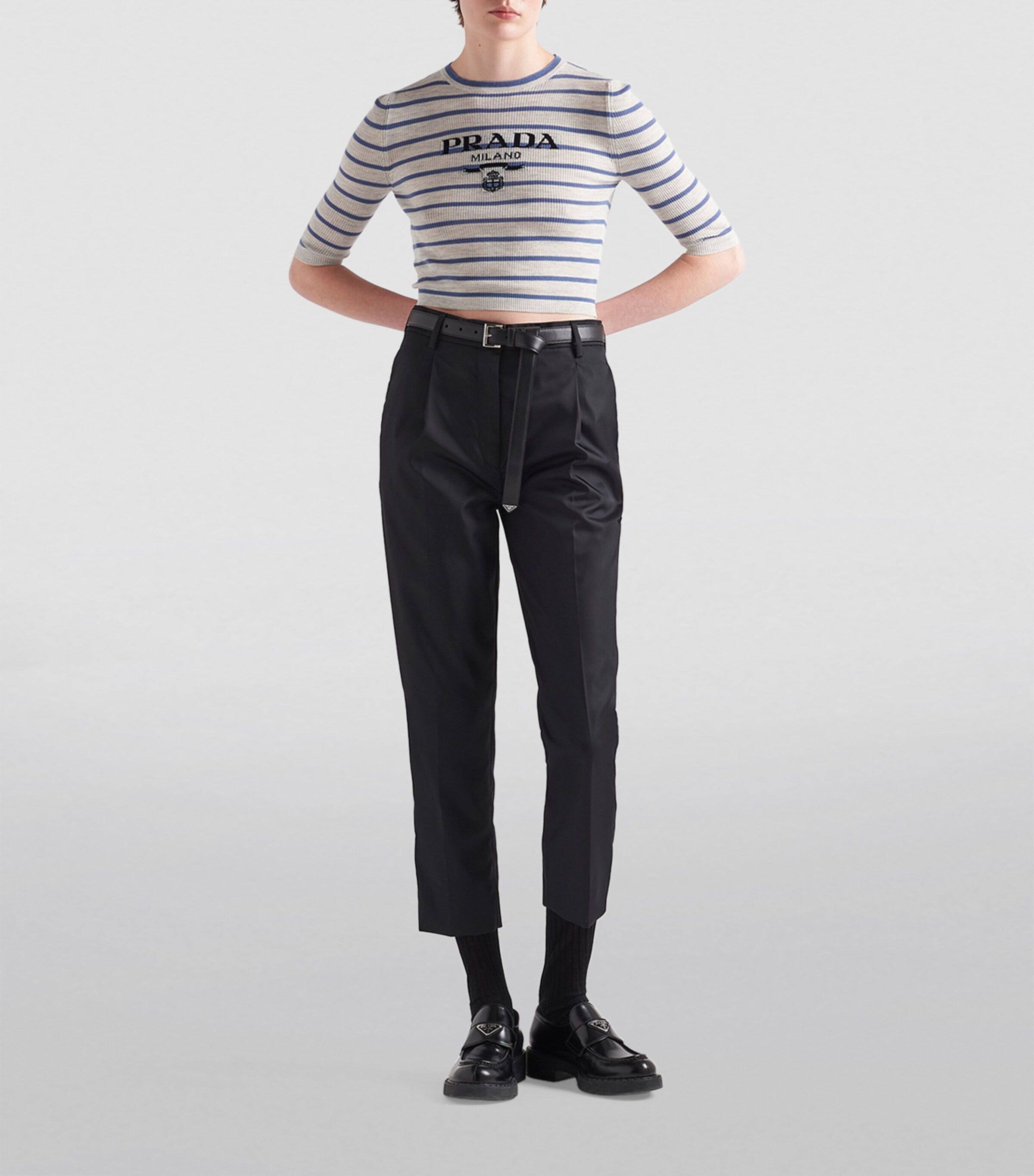 Wool Striped Logo Sweater F0VWZ Image 2