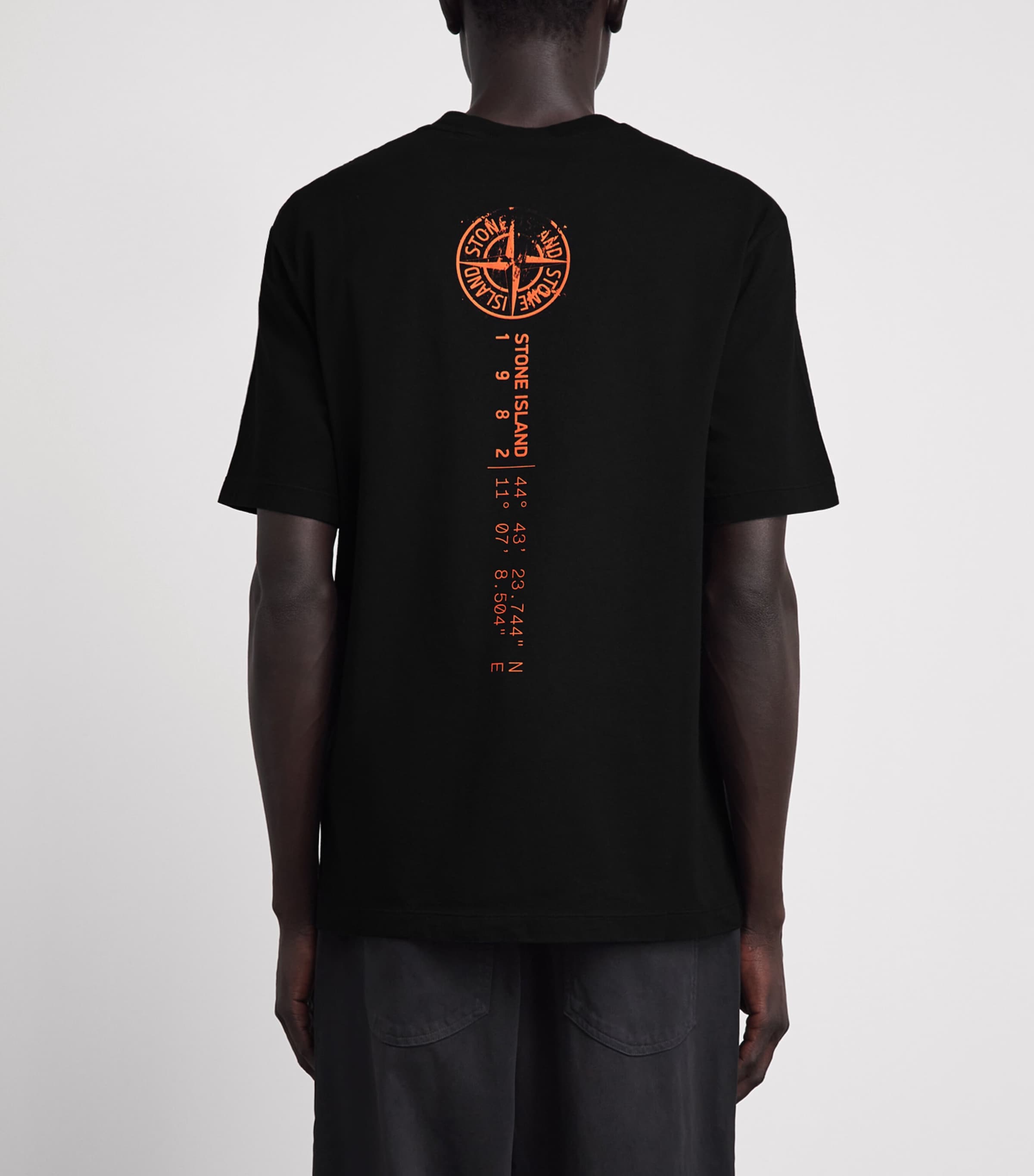 Stone Island Mens Cotton Vertical Compass T-Shirt Image 5