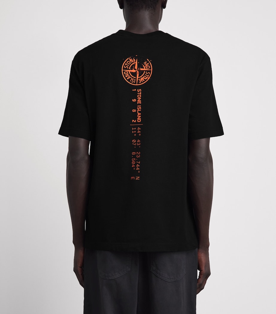 Stone Island Mens Cotton Vertical Compass T-Shirt Image 5