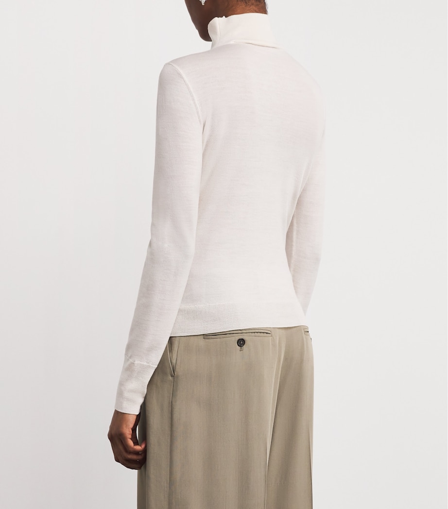 Wool Rollneck Top CREAM Image 4