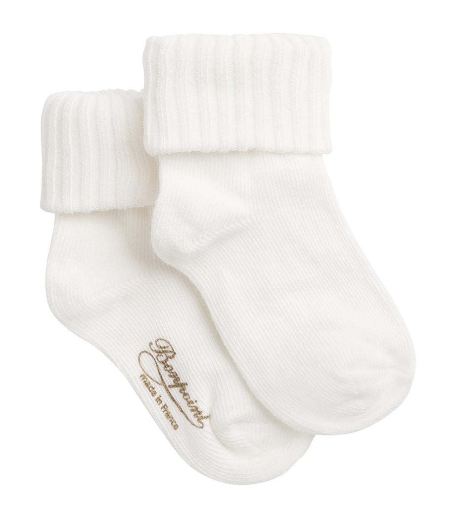 Cotton-Blend Socks (3-36 Months) BLANC LAIT Image 1
