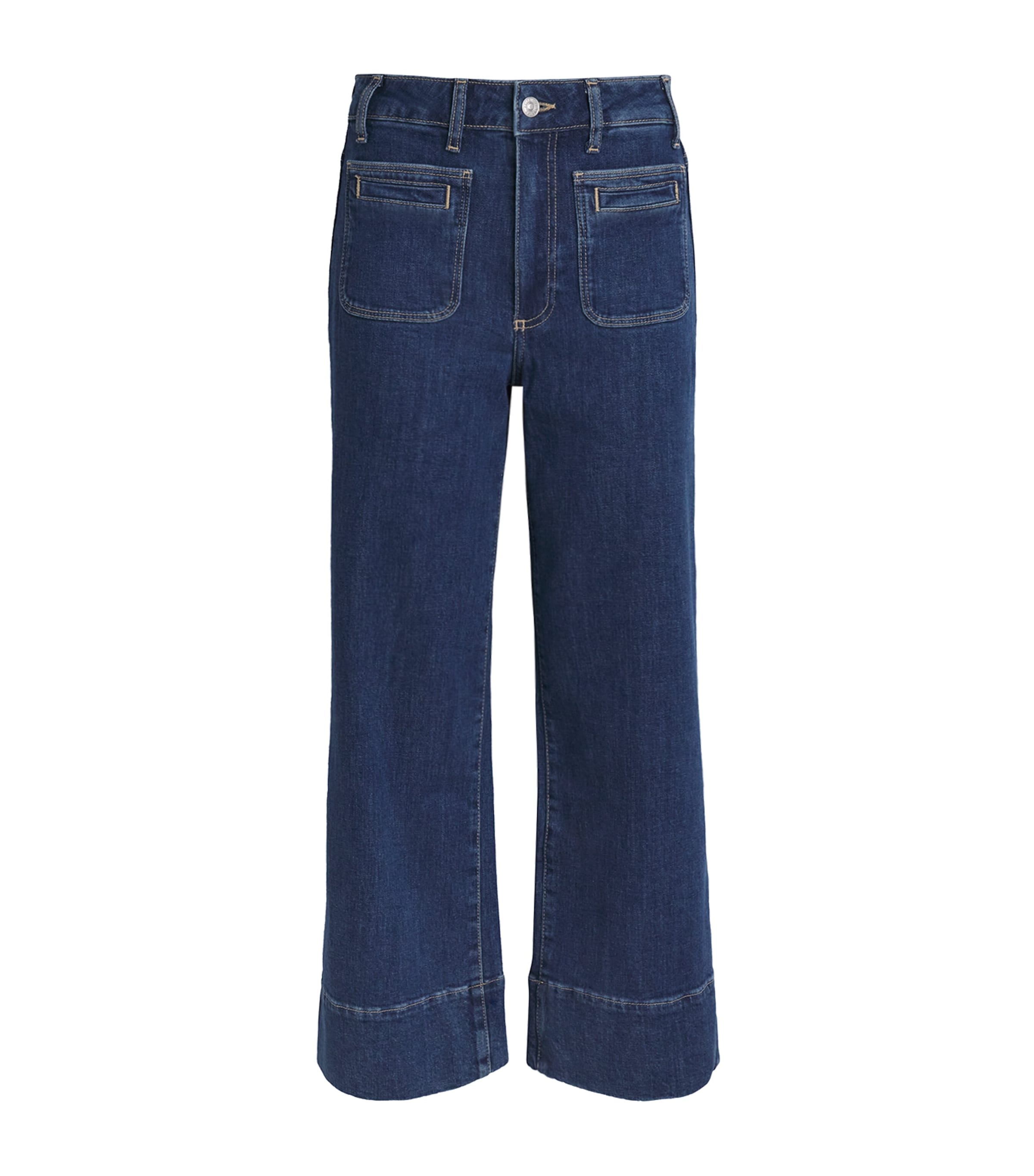 PAIGE Womens Anessa Wide-Leg Jeans Navigator Image 1