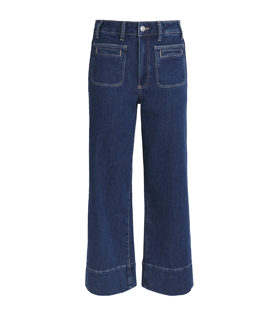 PAIGE Womens Anessa Wide-Leg Jeans Navigator Image 1