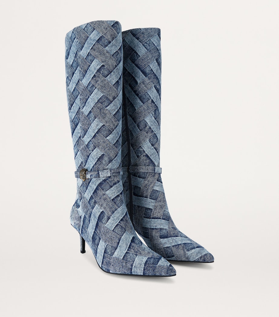 Kurt Geiger London Denim Kensington Flexi Knee-High Boots Denim Image 4