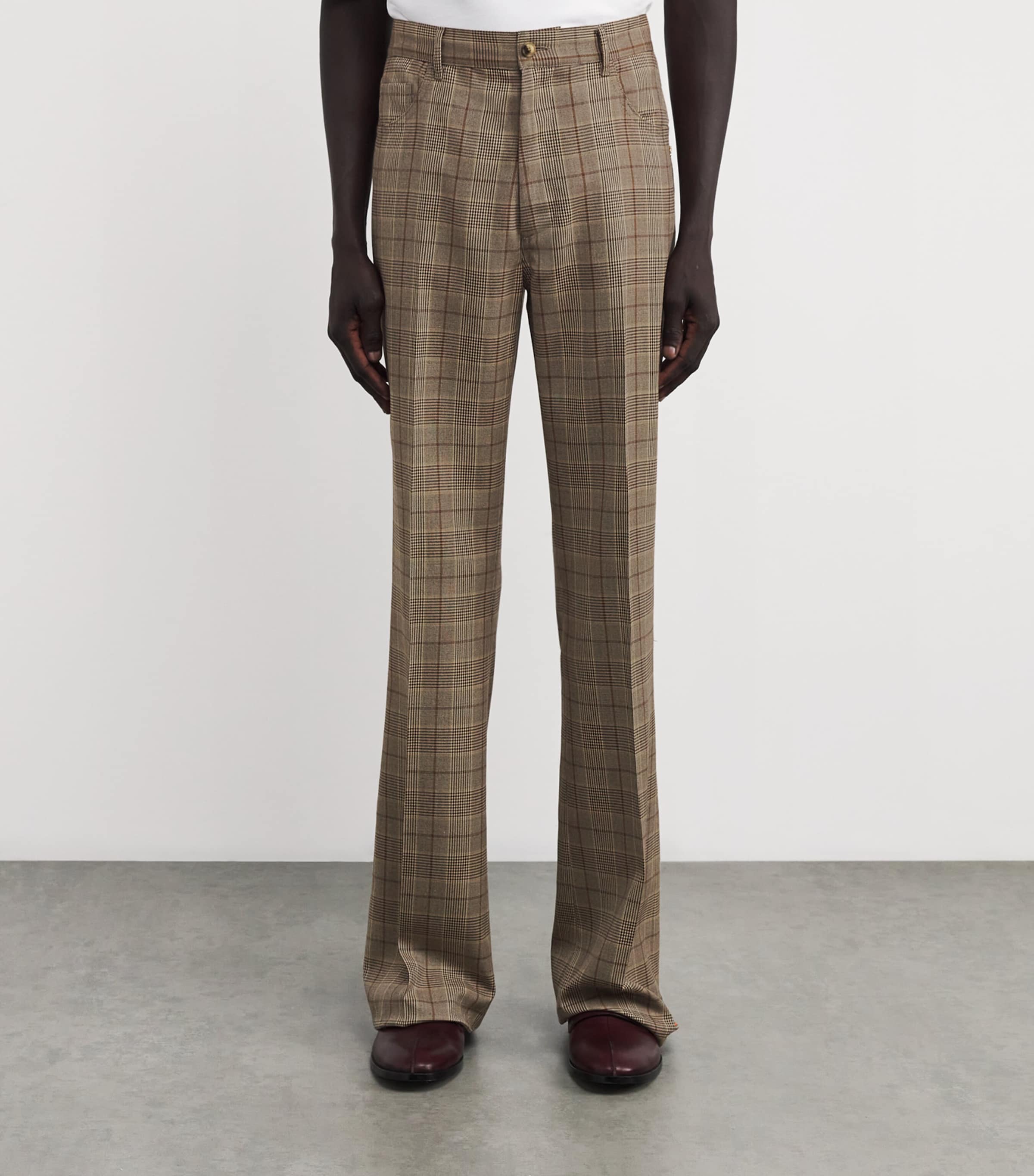 Check Bootcut Trousers MALT 268 Image 3