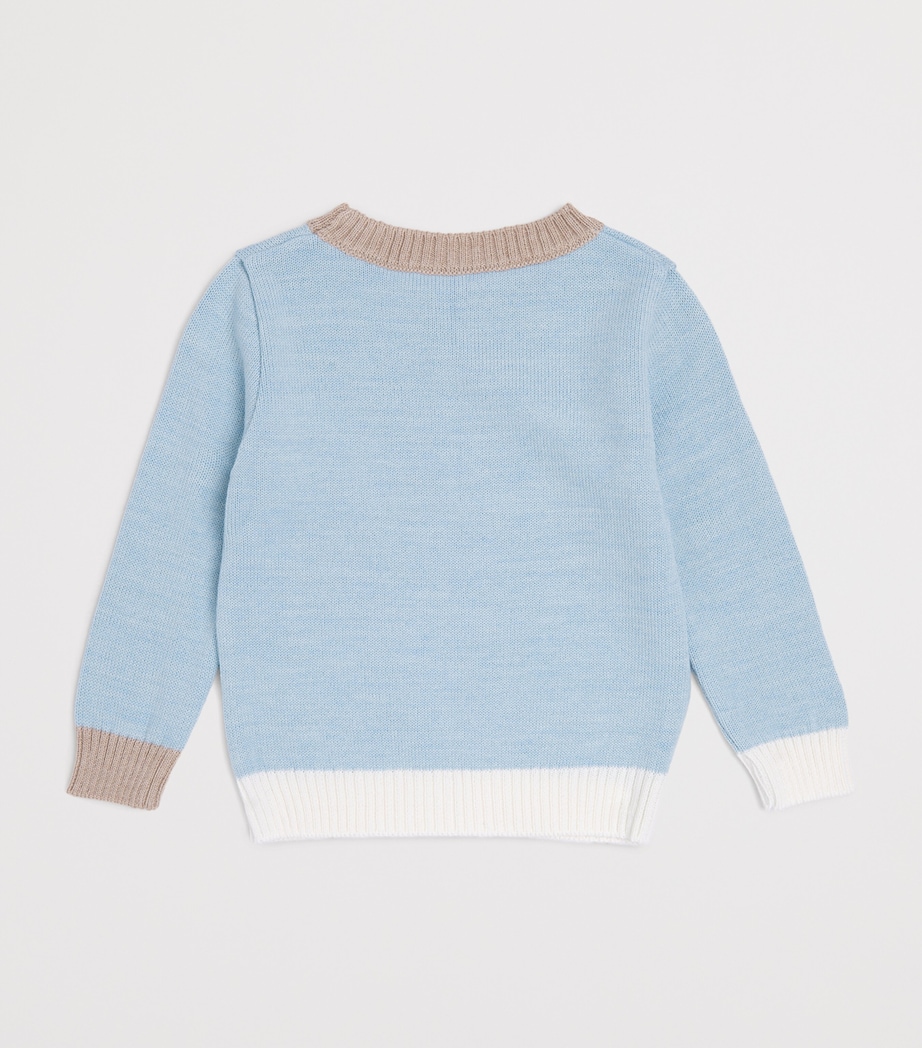Bimbalo Argyle Sweater (1 Month-4 Years) Pale Blue Image 2